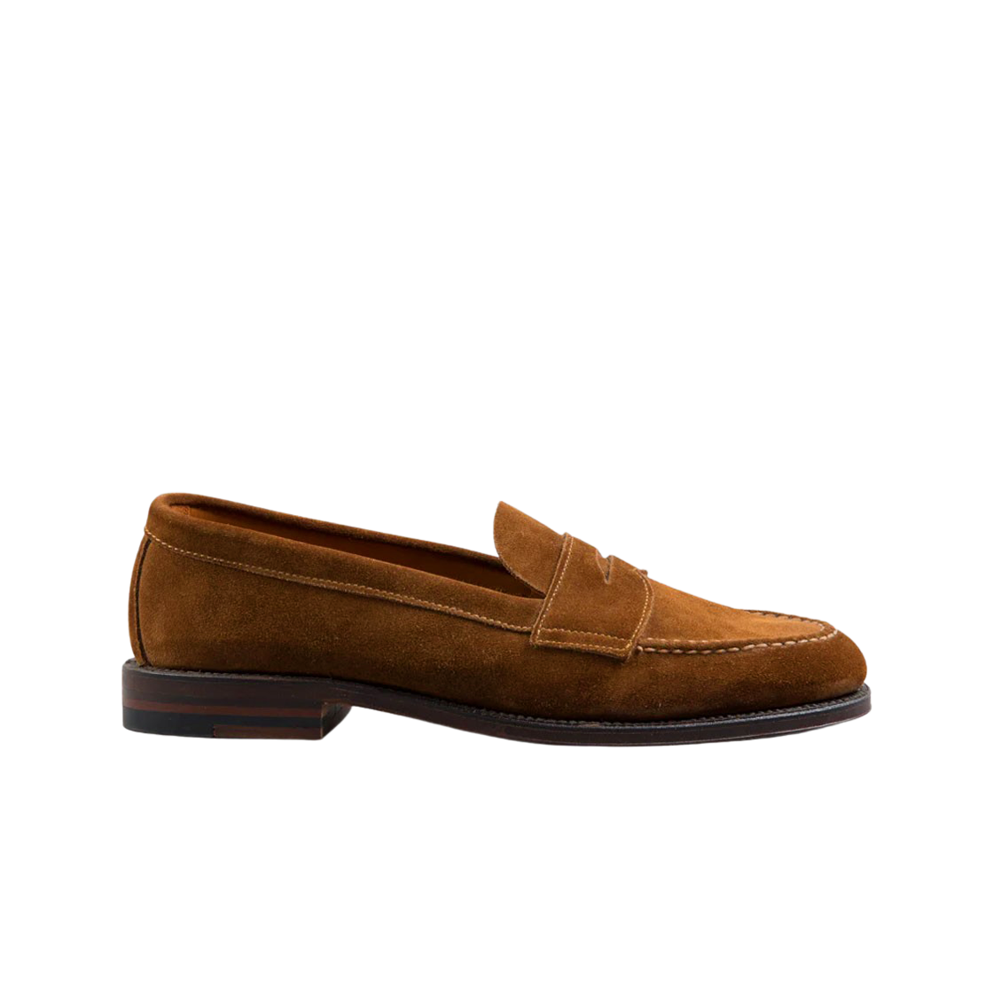 알든 6243 스웨이드 언라인드 플렉스 페니 로퍼 스너프 - D(Alden 6243 Suede Unlined Flex Penny Loafer Snuff - D)