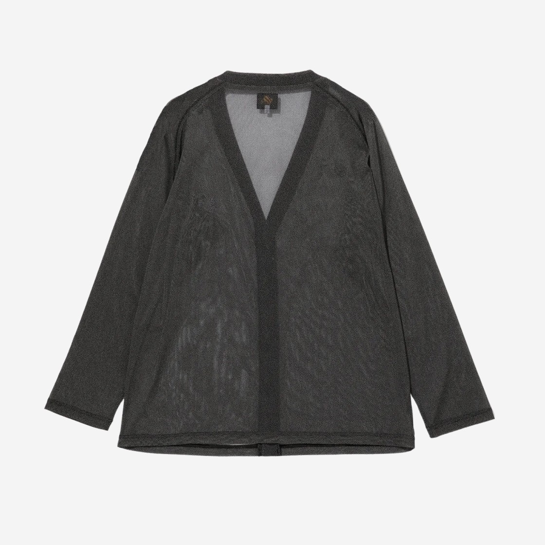 Needles V-Neck Poly Mesh Cardigan Black 상세 이미지 2