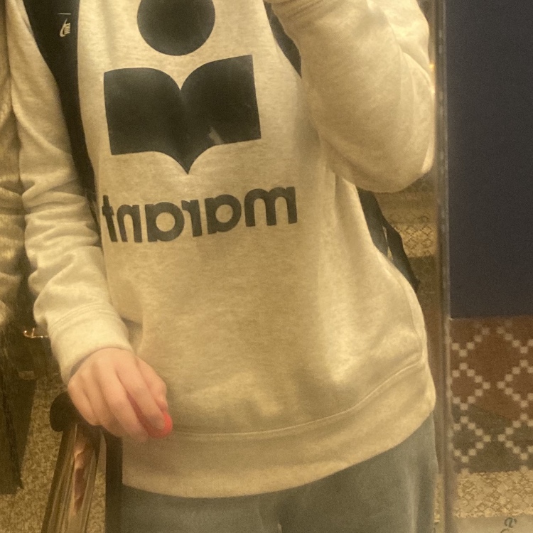 (W) Isabel Marant Milly Sweatshirt Ecru Black, Converse x Play Comme des Garcons Chuck 70 Ox White 착용 스타일 - 2