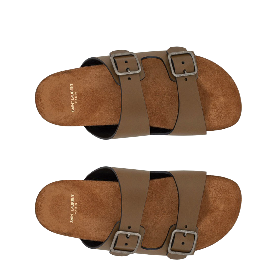 생로랑 스무스 레더 지미 플랫 샌들 툰드라(Saint Laurant Jimmy Flat Sandal in Smooth Leather Tundra) - 2