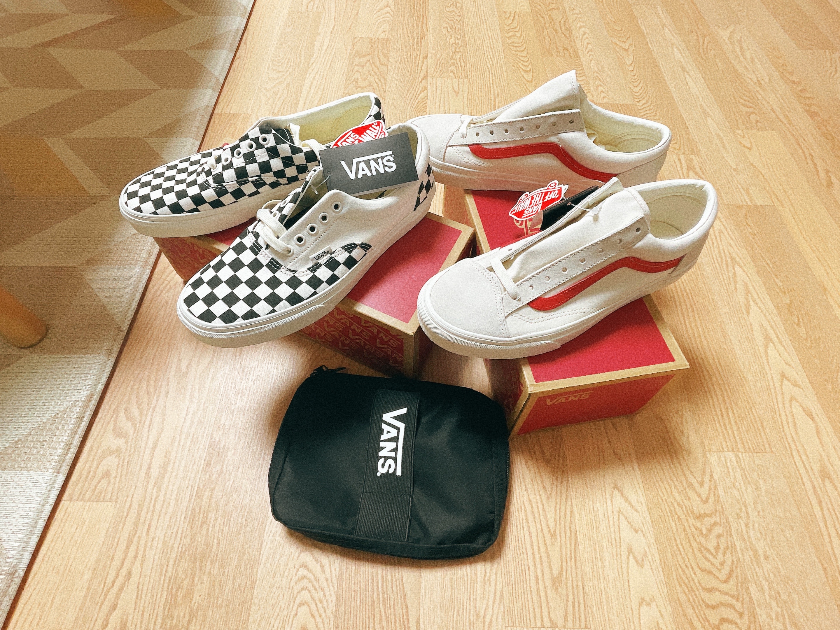 Vans Style 36 Marshmallow Racing Red 착용 스타일 - 1
