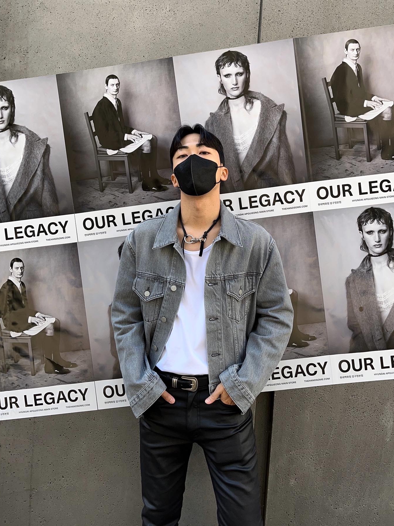 Our Legacy Ladon Leather Keychain Black, Our Legacy Cuban Boot Black 착용 스타일 - 1