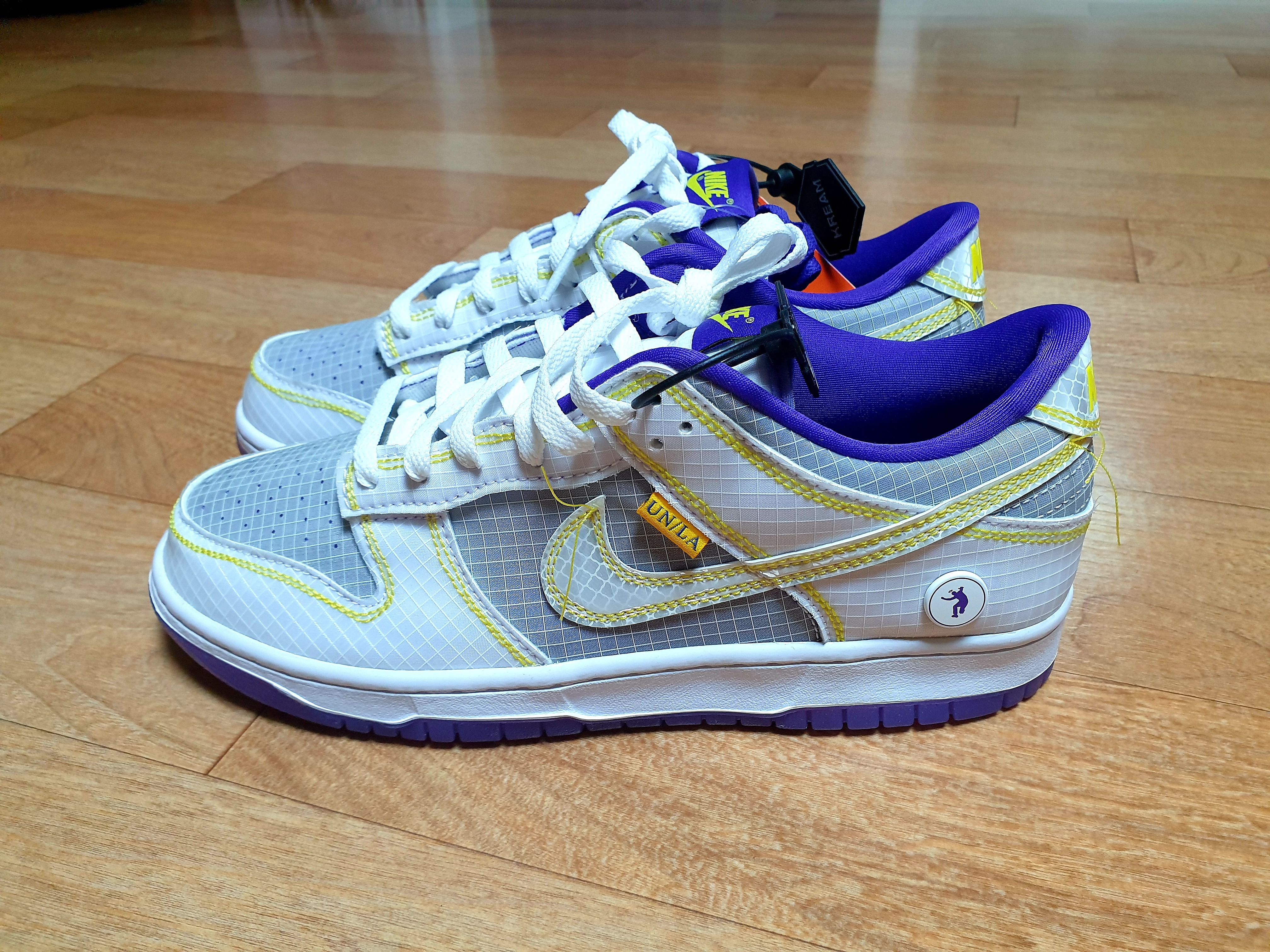 Nike x Union Dunk Low Passport Pack Court Purple White 착용 스타일 - 1