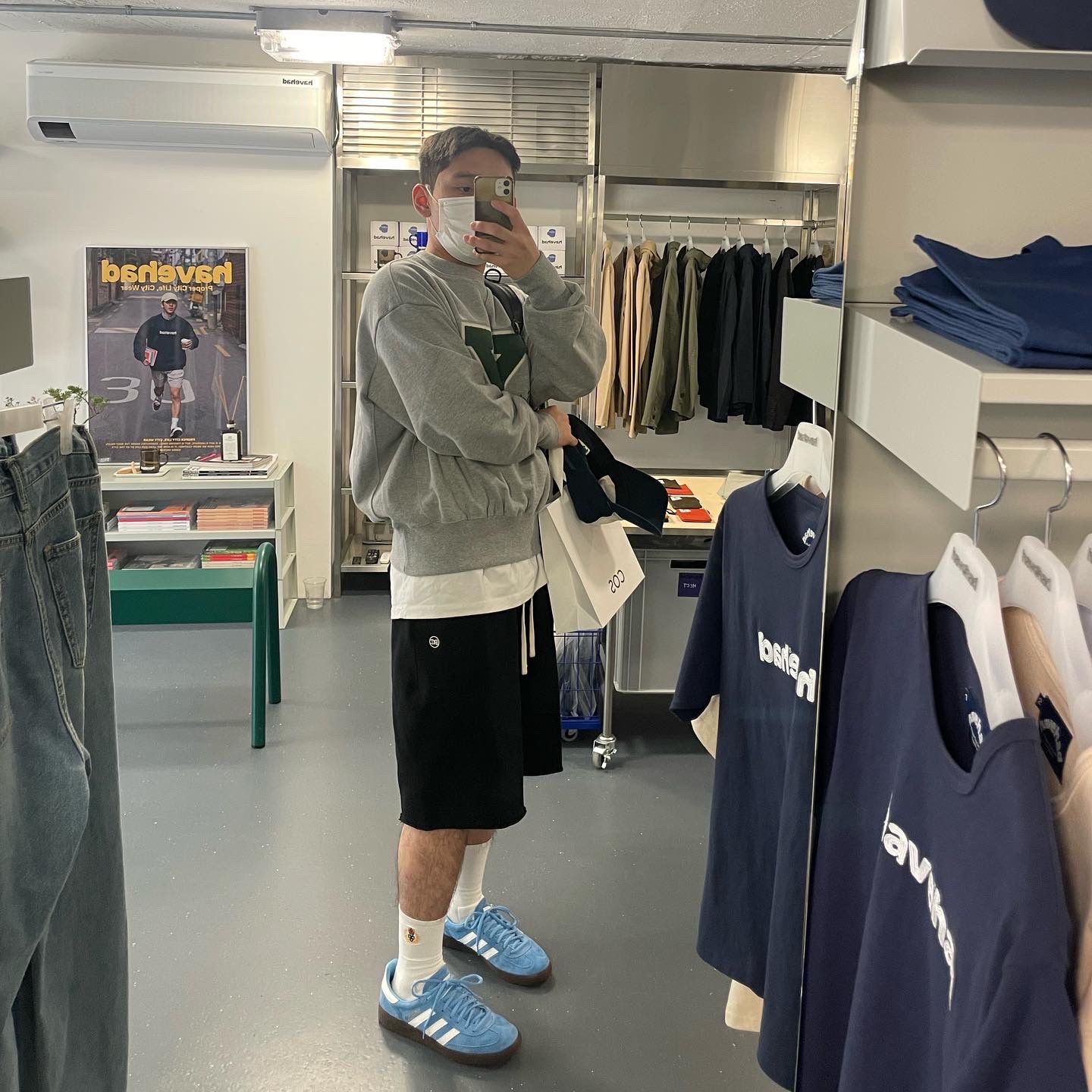 Adidas Spezial Handball Light Blue 착용 스타일 - 3