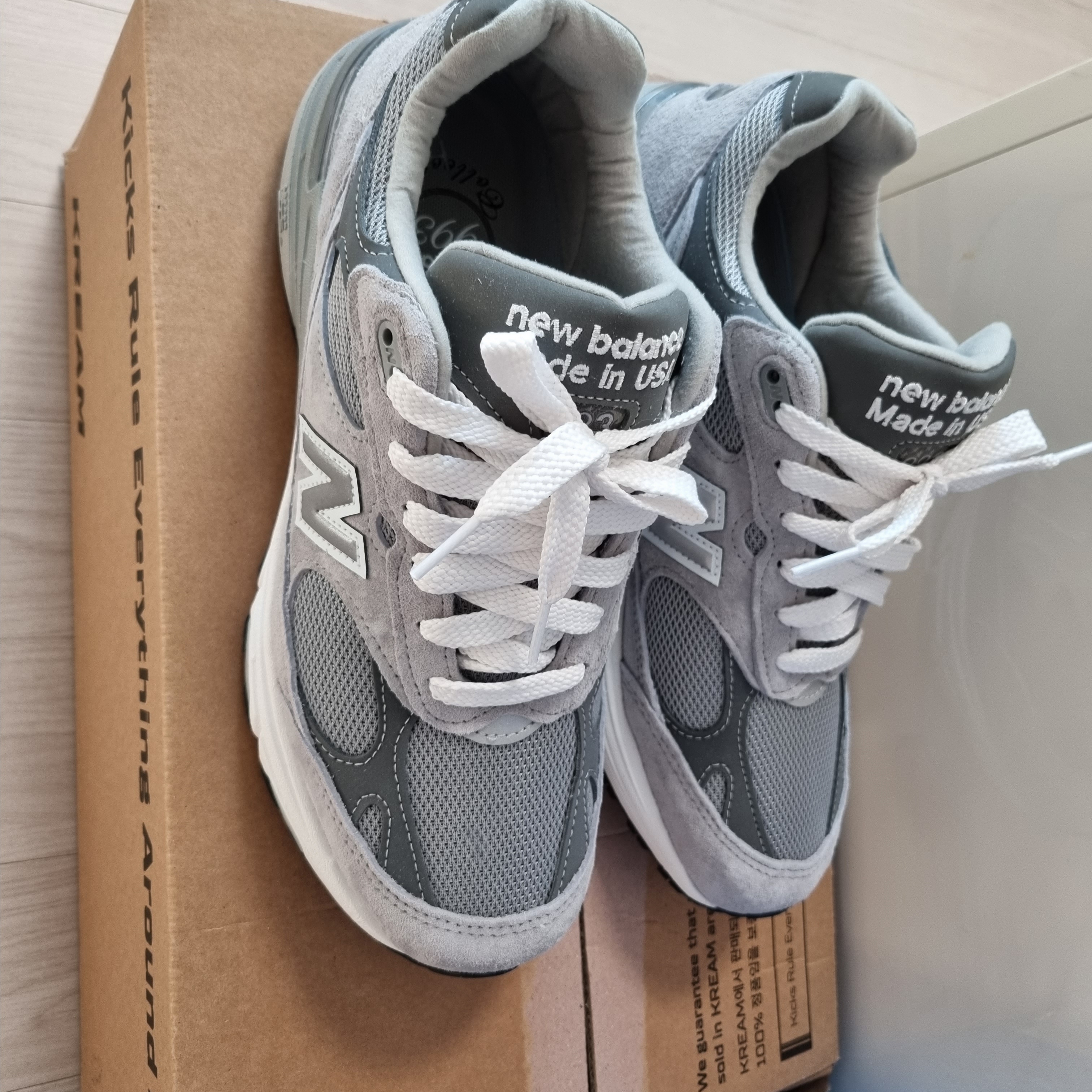 New Balance 993 Made in USA Grey - D Standard 착용 스타일