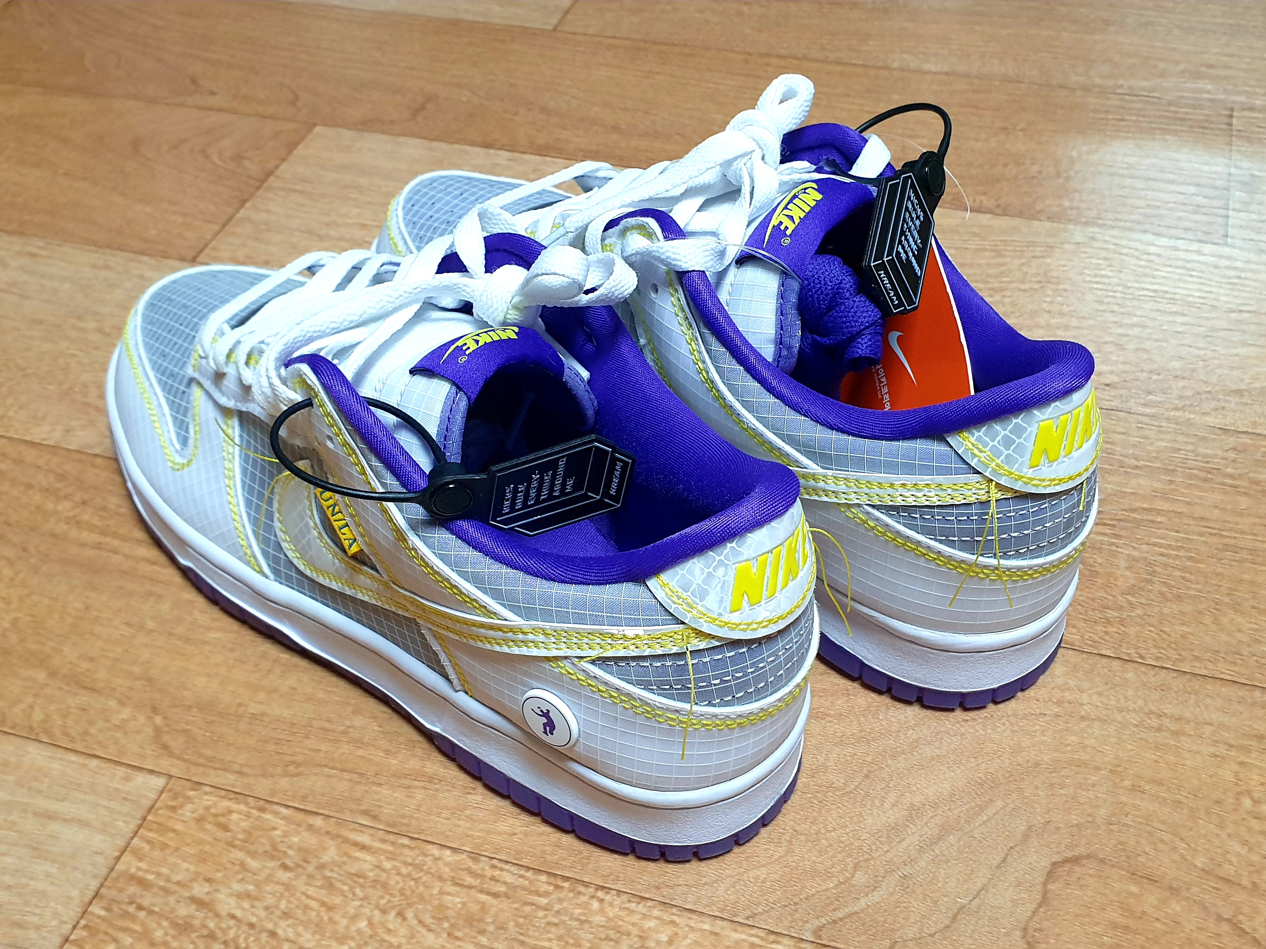 Nike x Union Dunk Low Passport Pack Court Purple White 착용 스타일 - 2