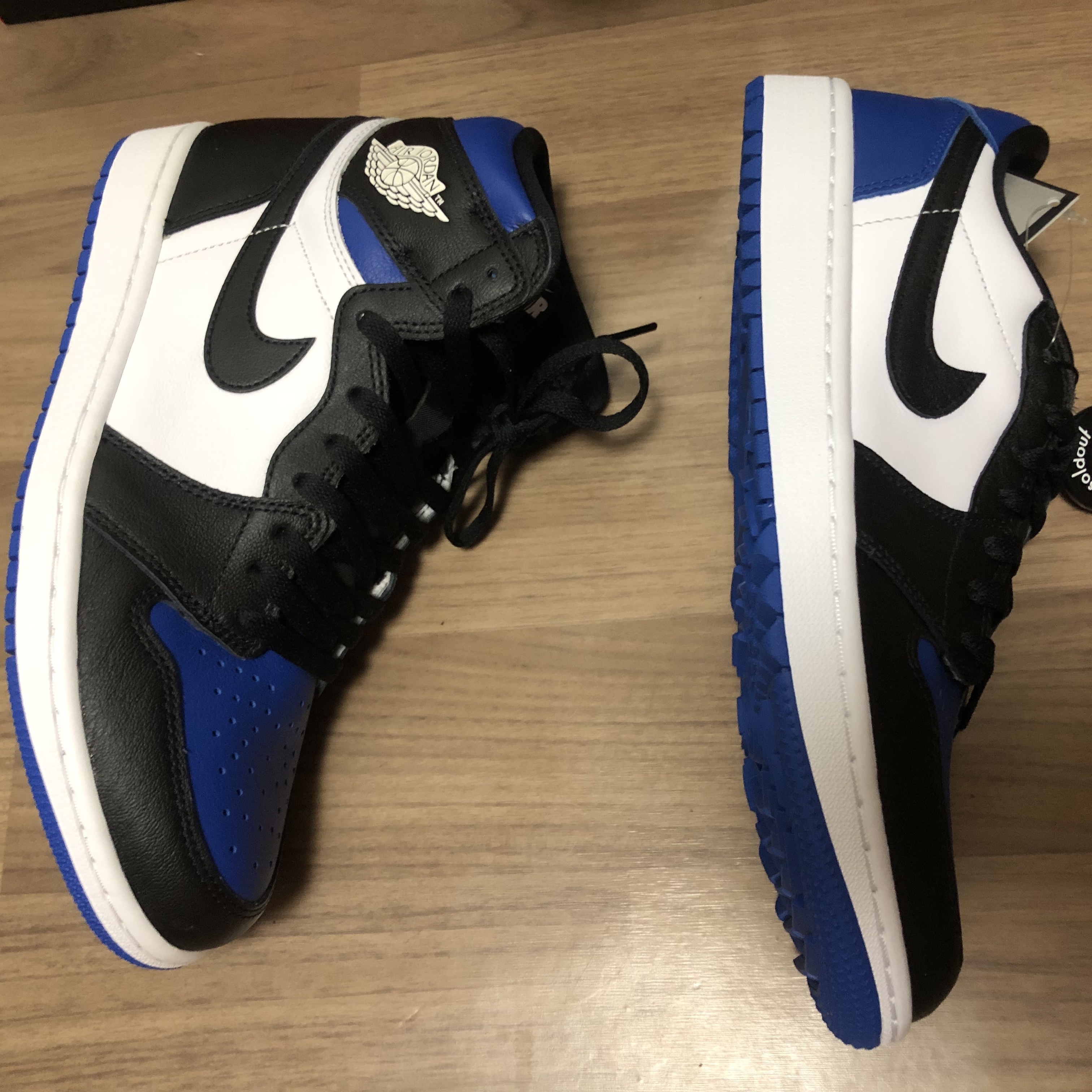 Jordan 1 Low Golf Sport Royal, Jordan 1 Retro High OG Royal Toe 착용 스타일 - 3