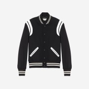 (W) Saint Laurent Teddy Jacket in Wool Black