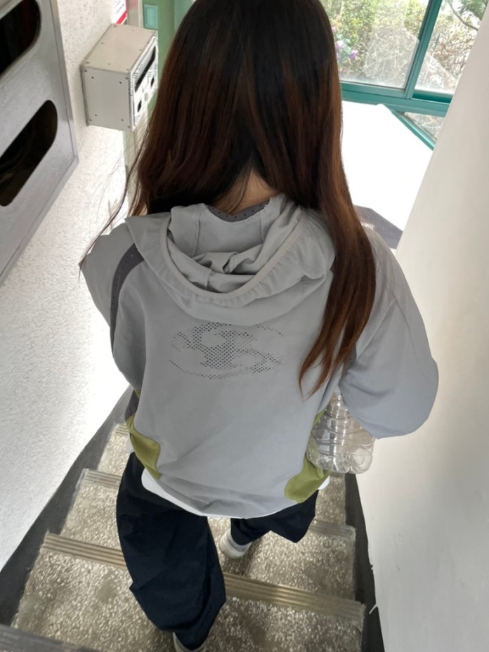 Sansan Gear Running Jacket Gray - 22SS, Sansan Gear Side Snap Pants Black 착용 스타일 - 3