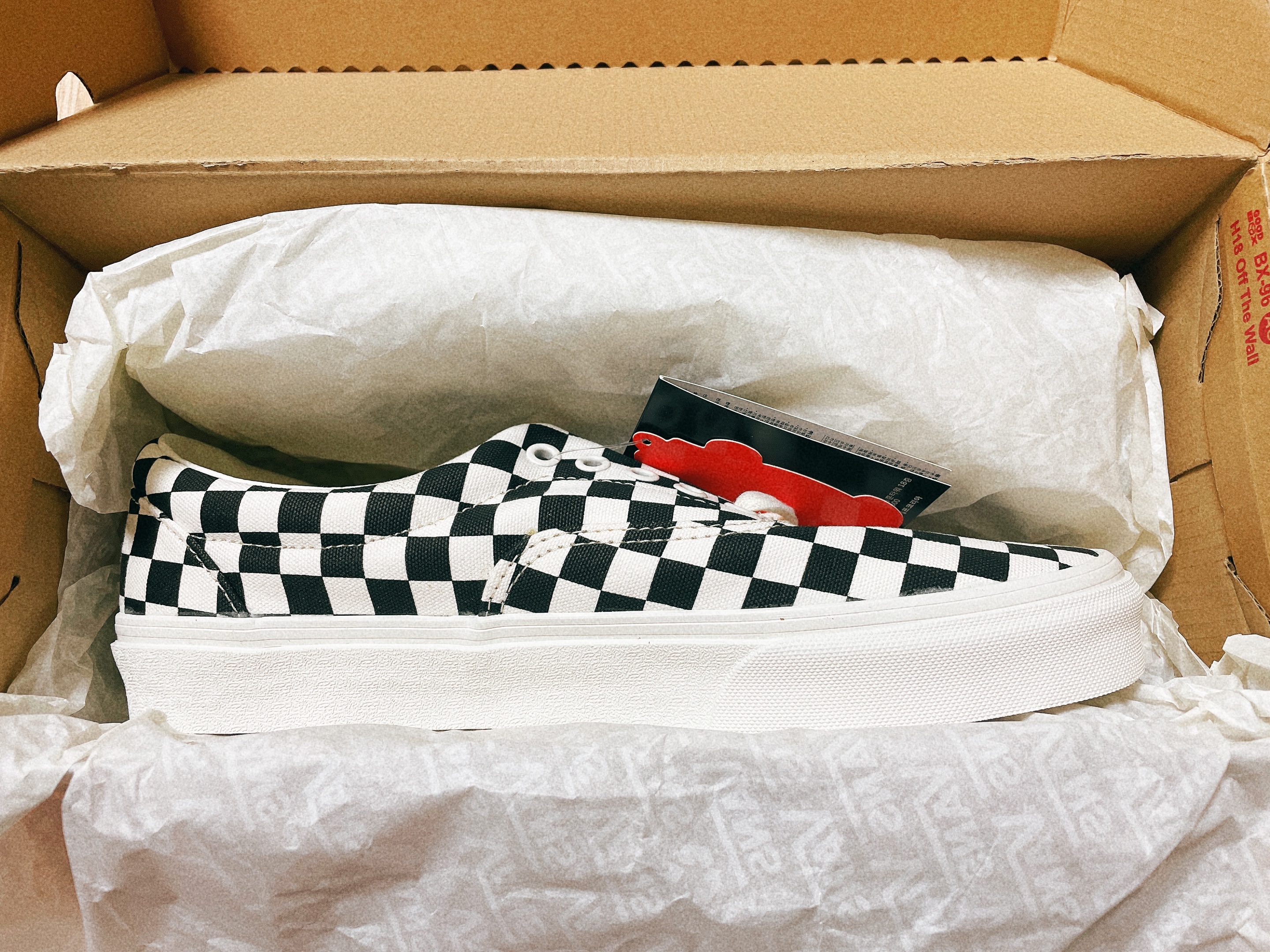 Vans Style 36 Marshmallow Racing Red 착용 스타일 - 2