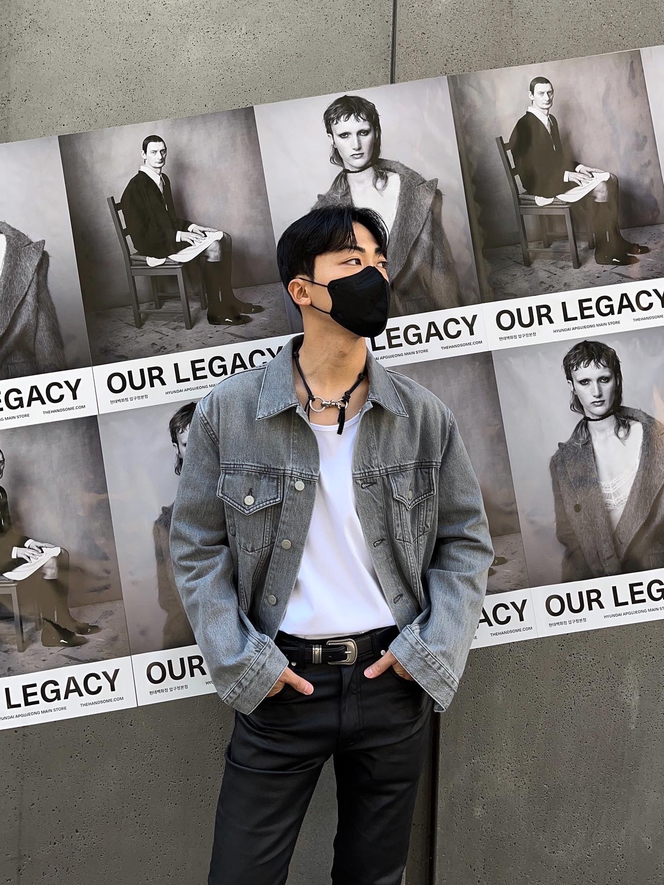 Our Legacy Ladon Leather Keychain Black, Our Legacy Cuban Boot Black 착용 스타일 - 2
