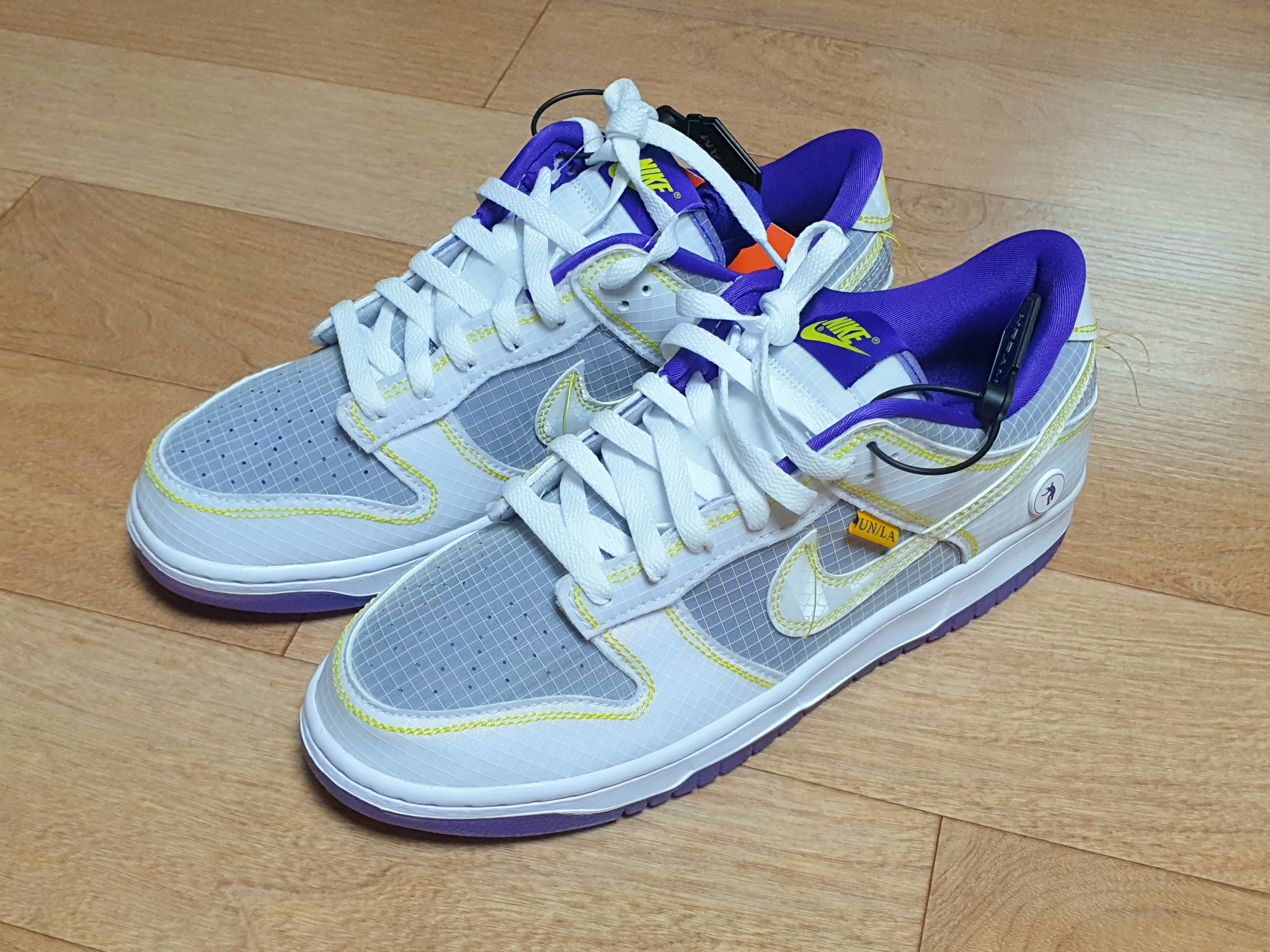 Nike x Union Dunk Low Passport Pack Court Purple White 착용 스타일 - 3