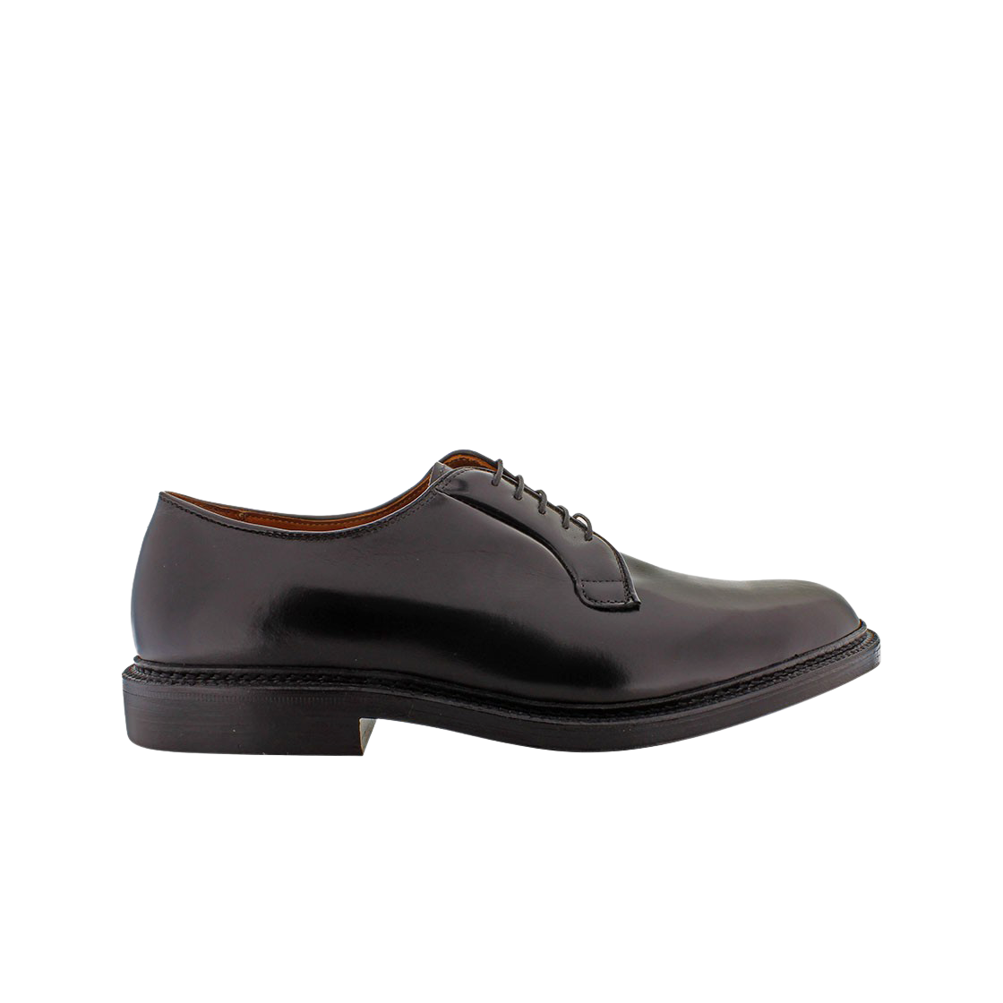 알든 9909 카프스킨 플레인 토 블루처 블랙 - D(Alden 9909 Calfskin Plain Toe Blucher Black - D)