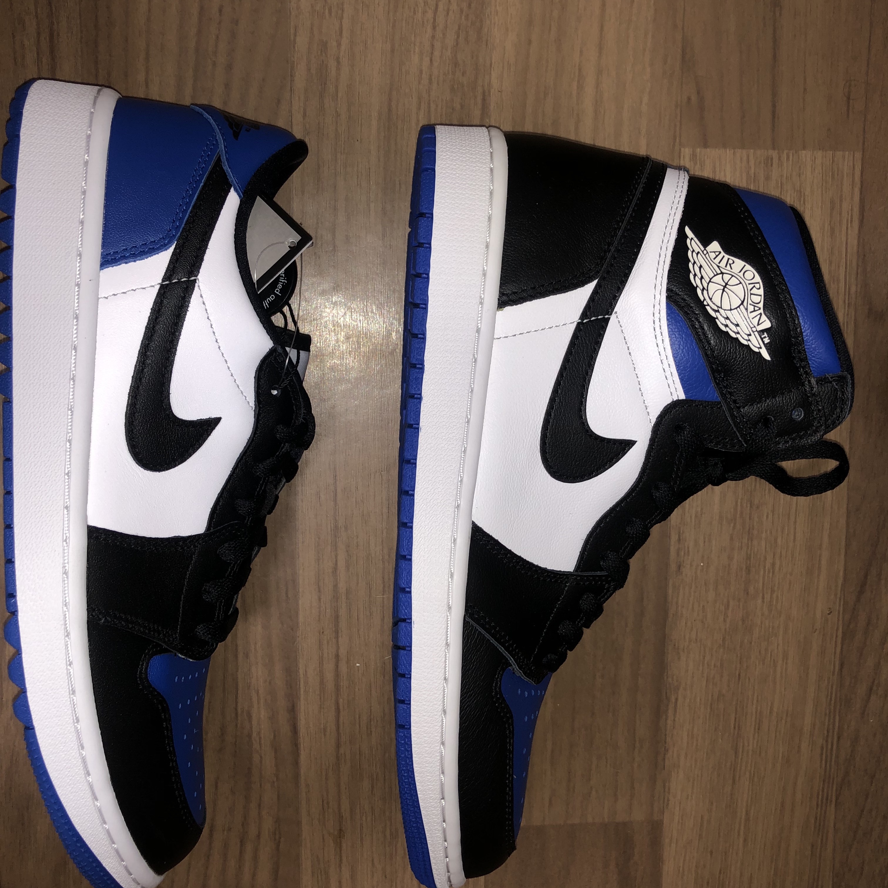 Jordan 1 Low Golf Sport Royal, Jordan 1 Retro High OG Royal Toe 착용 스타일 - 5