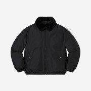 Supreme x Burberry Shearling Collar Down Puffer Jacket Black - 22SS