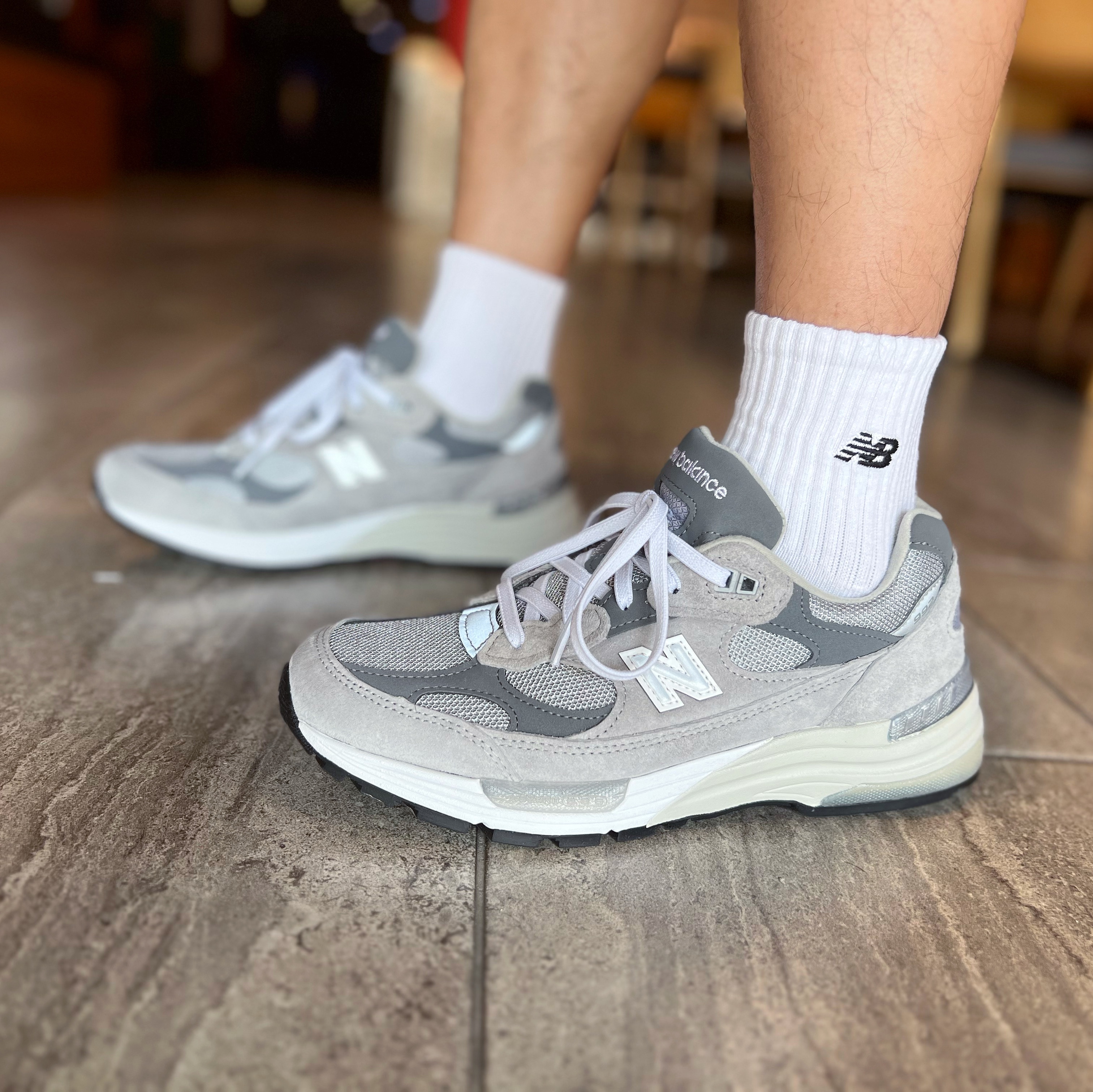 New Balance 992 Made in USA Grey - D Standard 착용 스타일