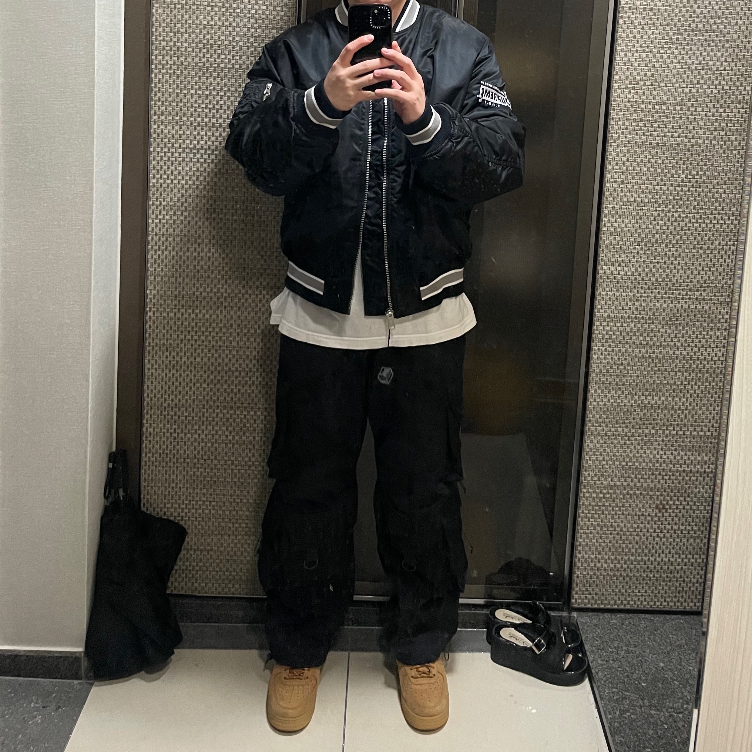 Supreme Second To None MA-1 Jacket Black - 22SS 착용 스타일