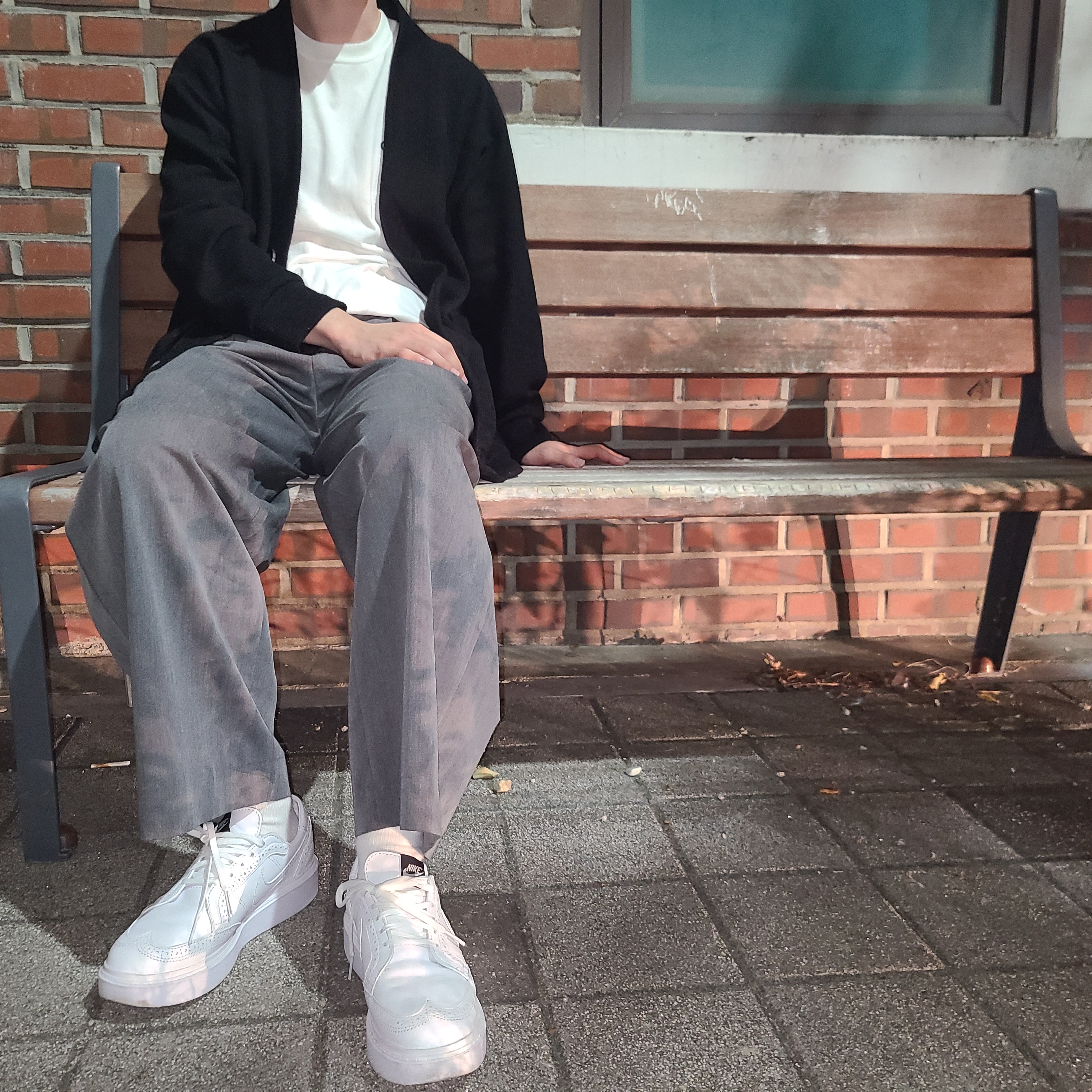 Nike x Peaceminusone Kwondo1 White 착용 스타일 - 2