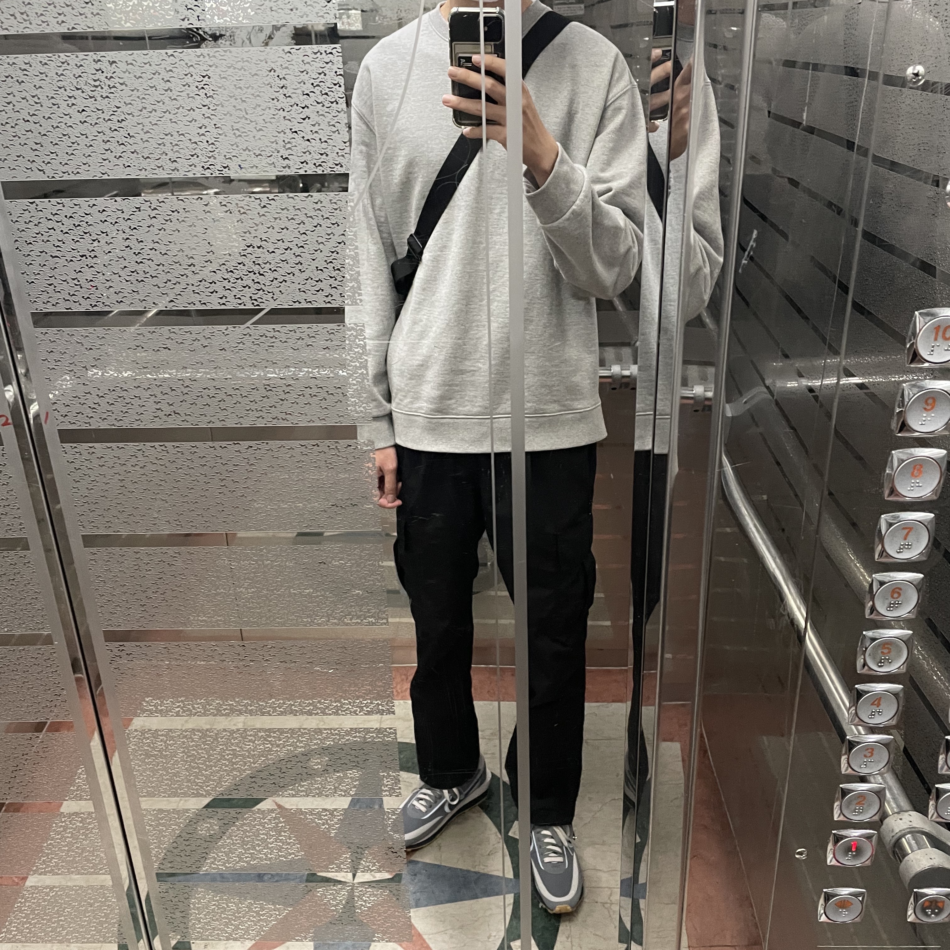 Nike x Sacai x Clot LDWaffle Cool Grey 착용 스타일