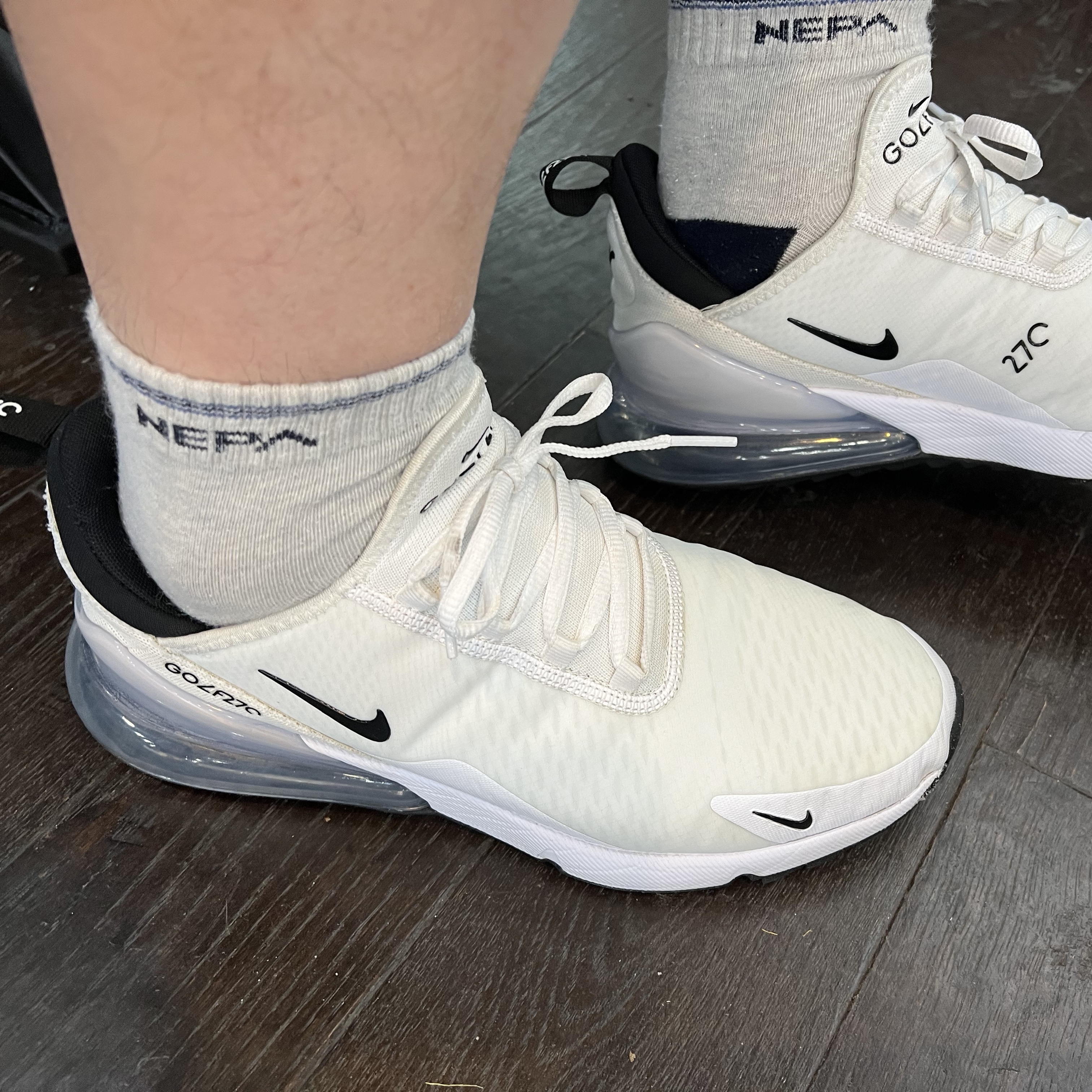 Nike Air Max 270 Golf White Black 착용 스타일