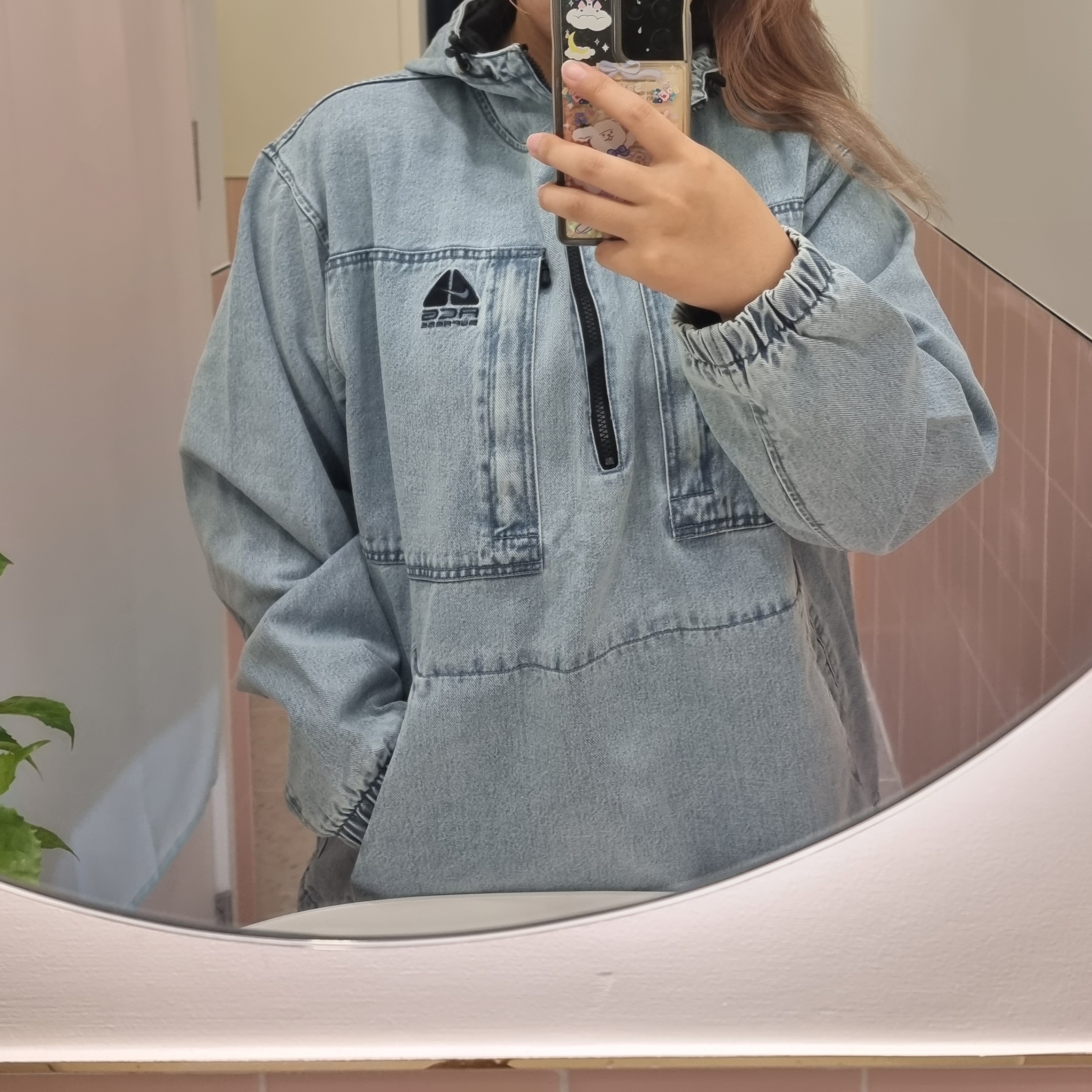 Supreme x Nike ACG Denim Pullover Washed Blue - 22FW 착용 스타일 - 2