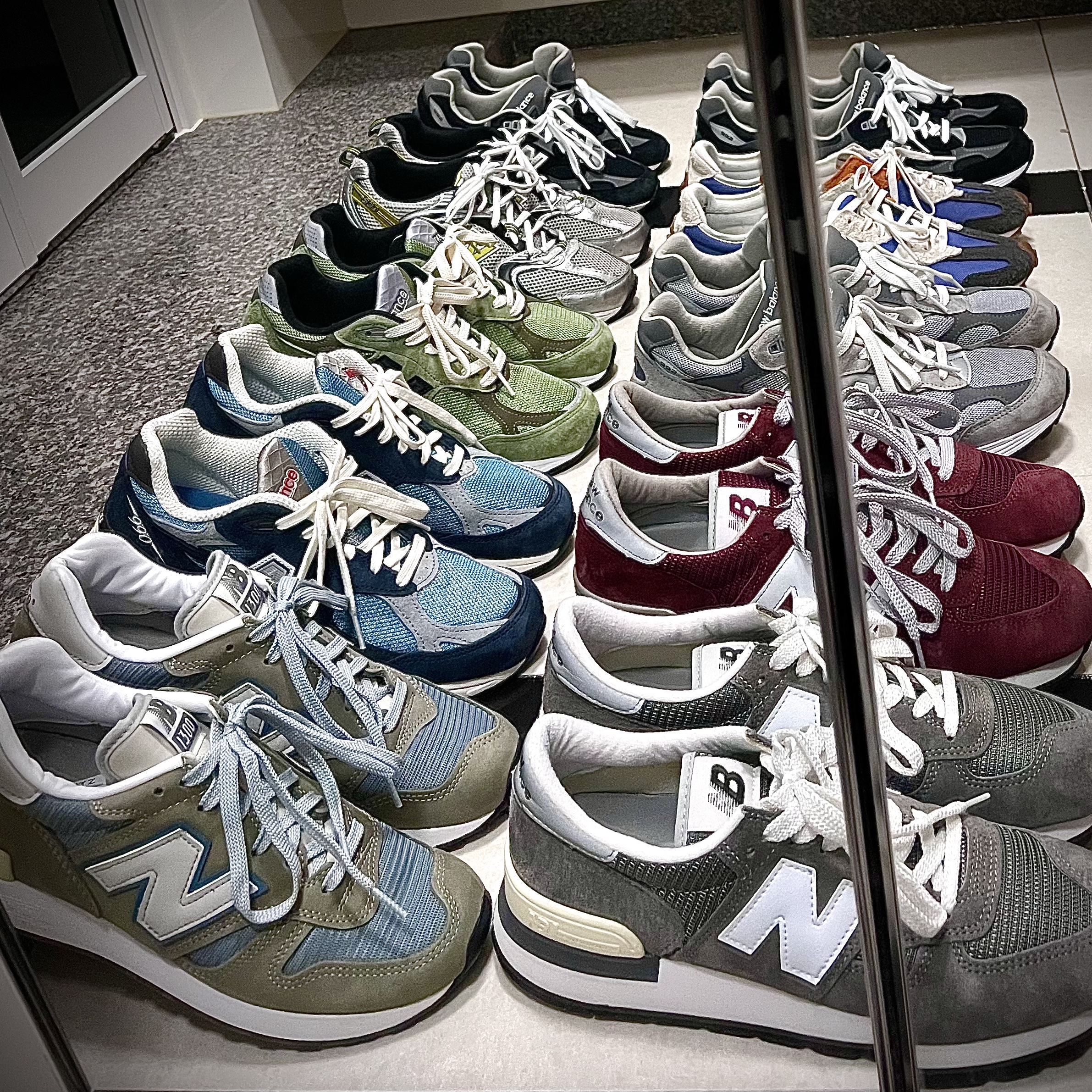 New Balance 1300JP, New Balance 990 Made in USA Grey 착용 스타일