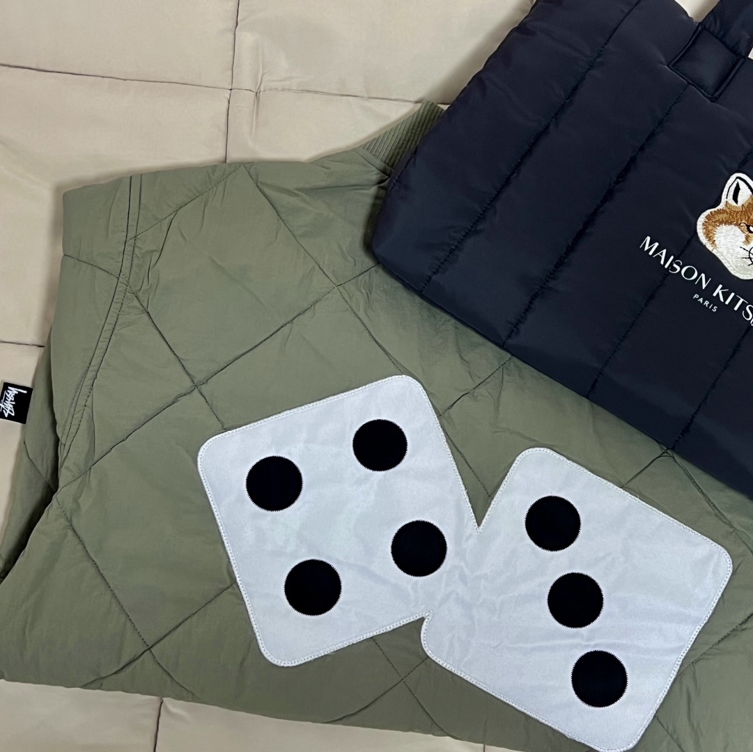 Stussy Dice Quilted Liner Jacket Olive 착용 스타일