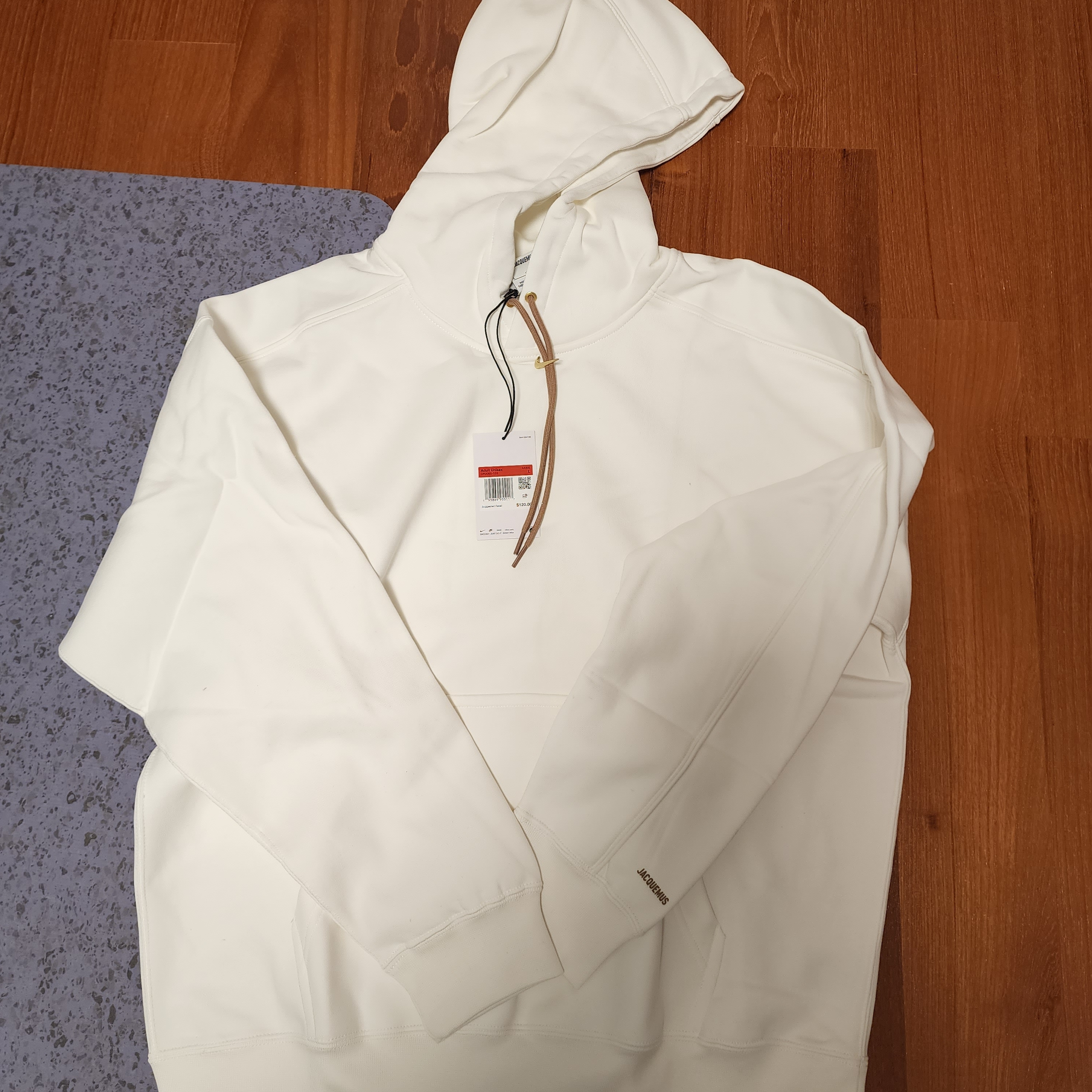 Nike x Jacquemus NRG Fleece Hoodie Sail - US/EU 착용 스타일 - 1