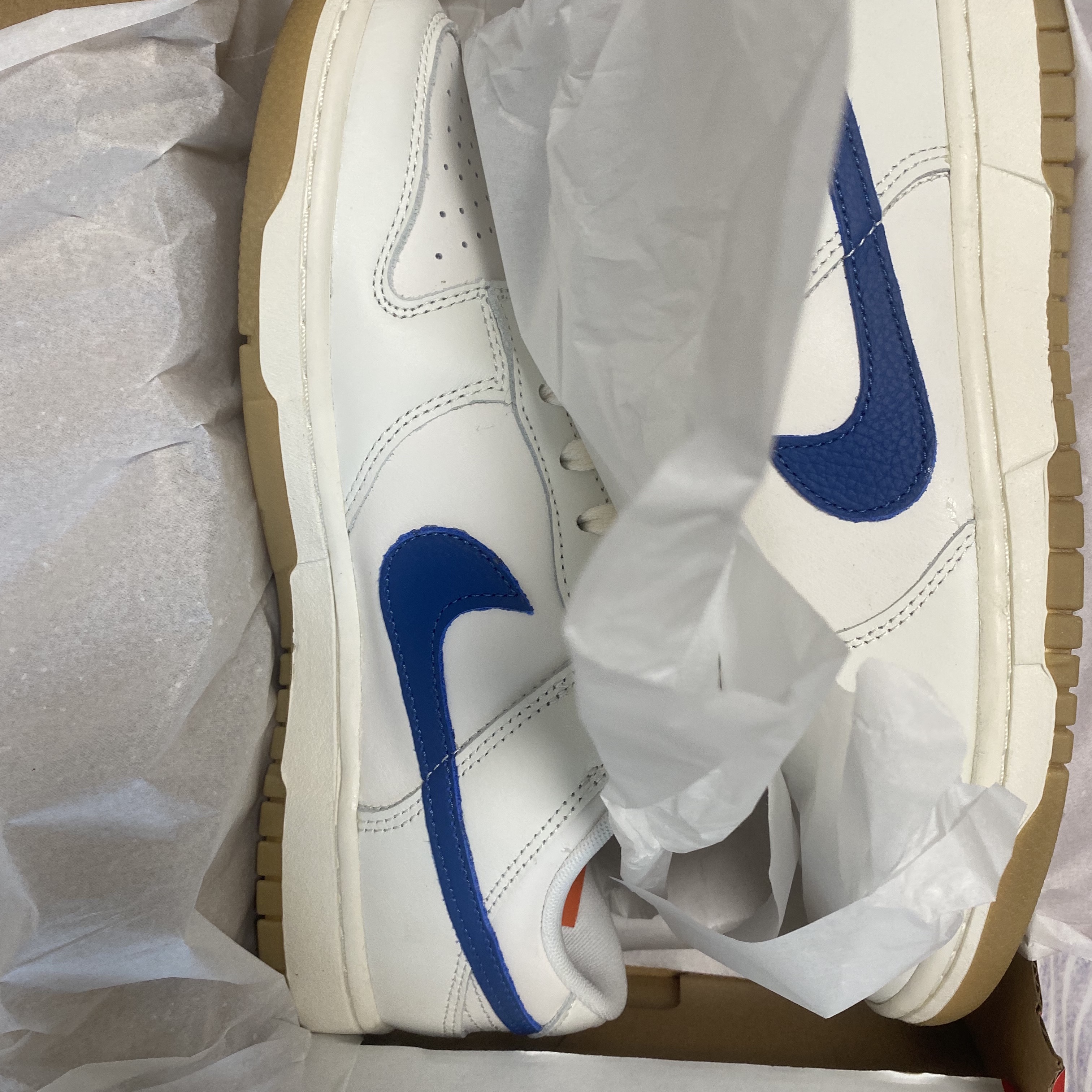 Nike Dunk Low SE Sail Dark Marina Blue 착용 스타일