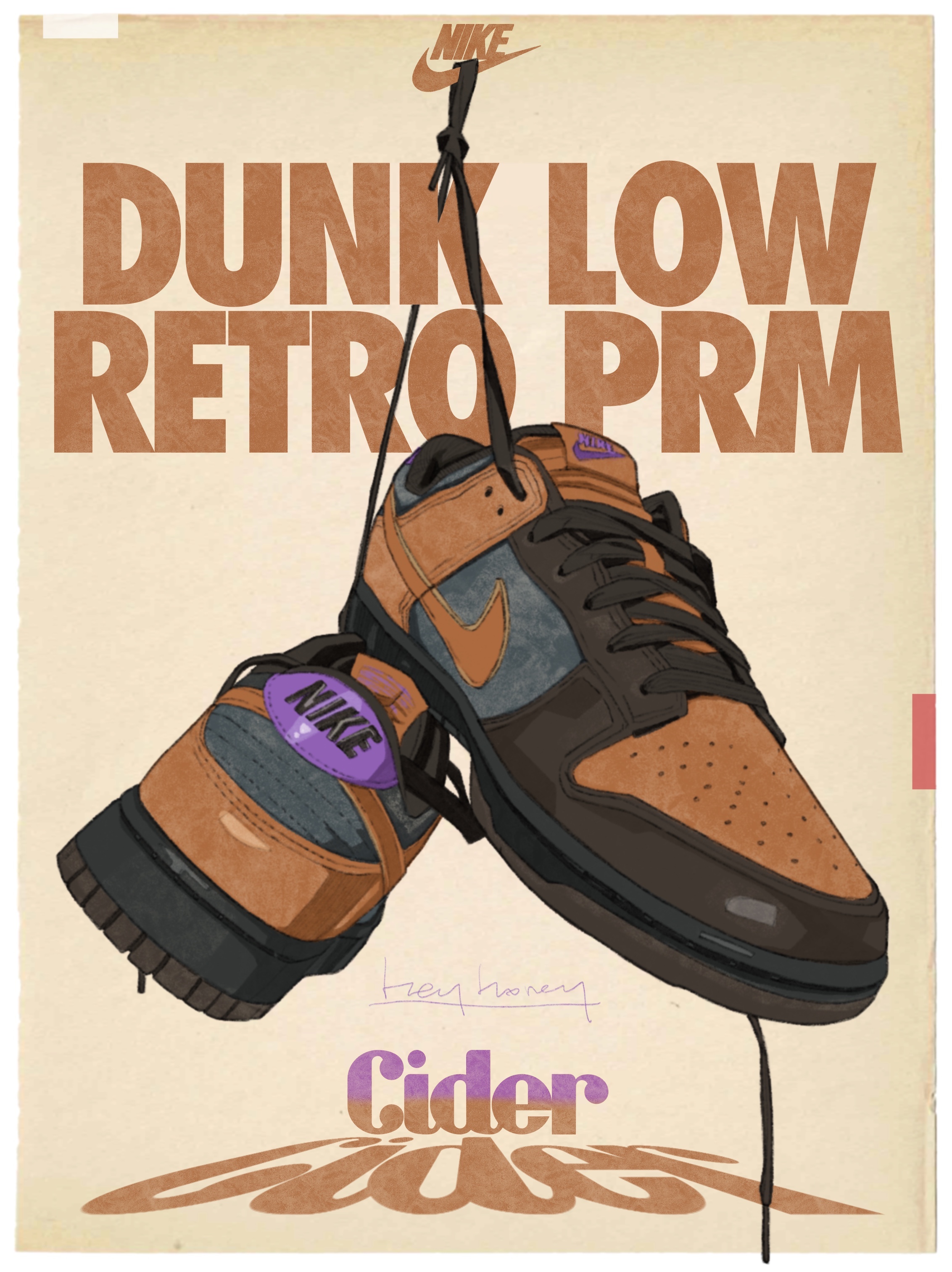 Nike Dunk Low Retro PRM Cider 착용 스타일 - 1