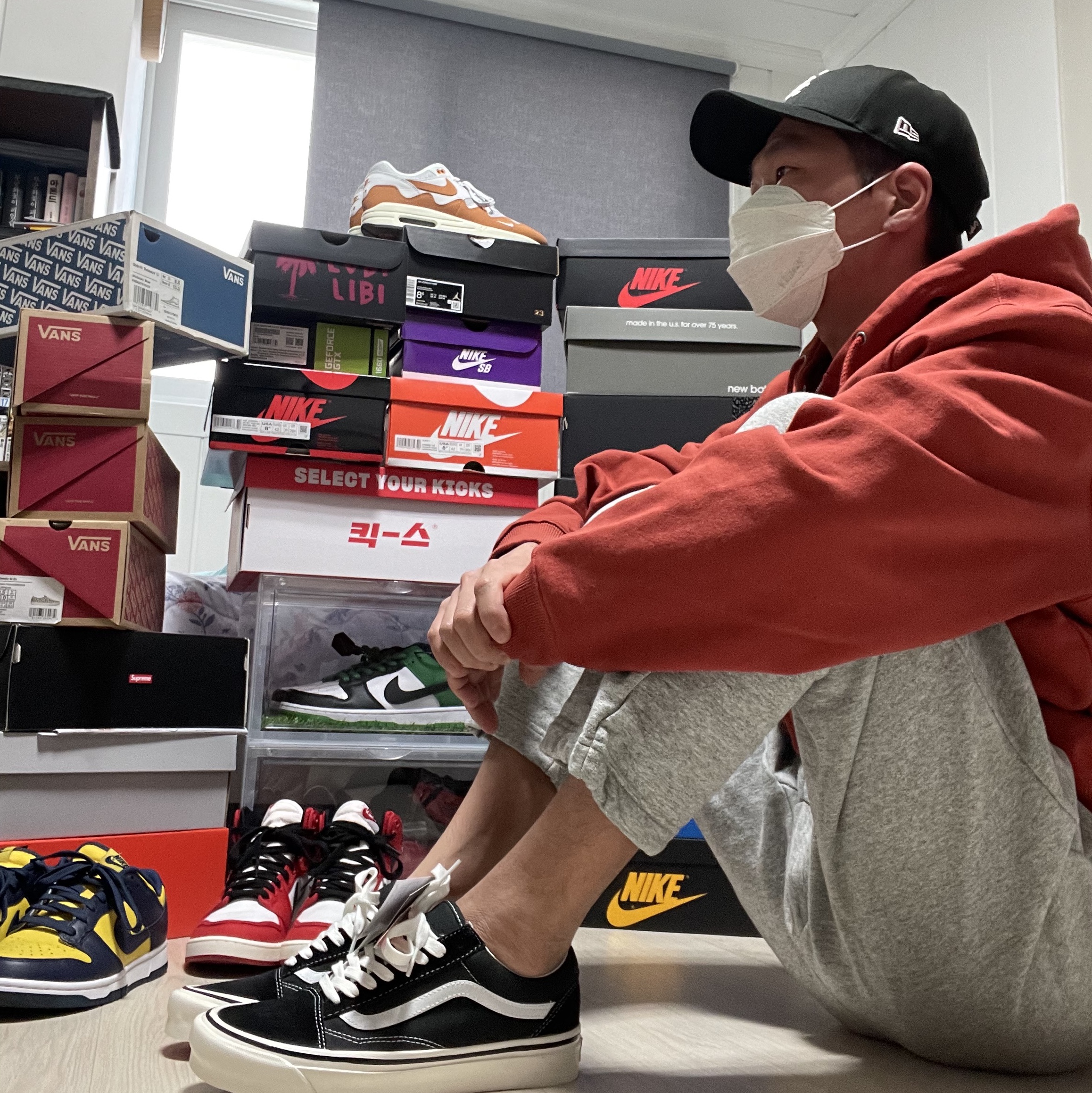 Vans Old Skool 36 DX Anaheim Factory Black White 착용 스타일