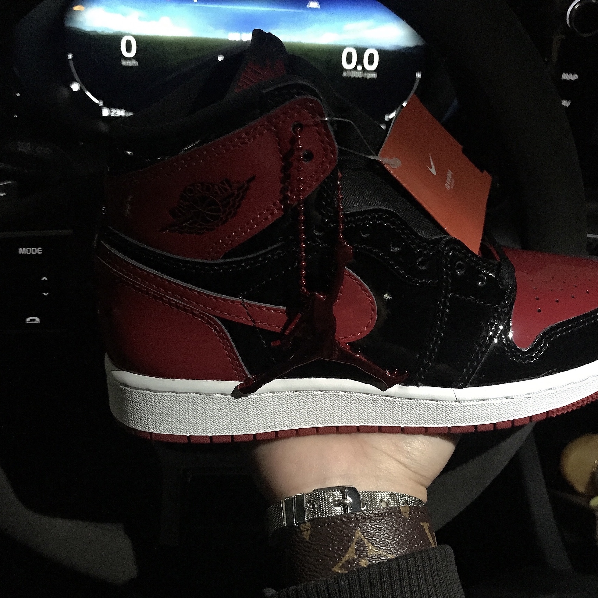 (GS) Jordan 1 Retro High OG Patent Bred 착용 스타일