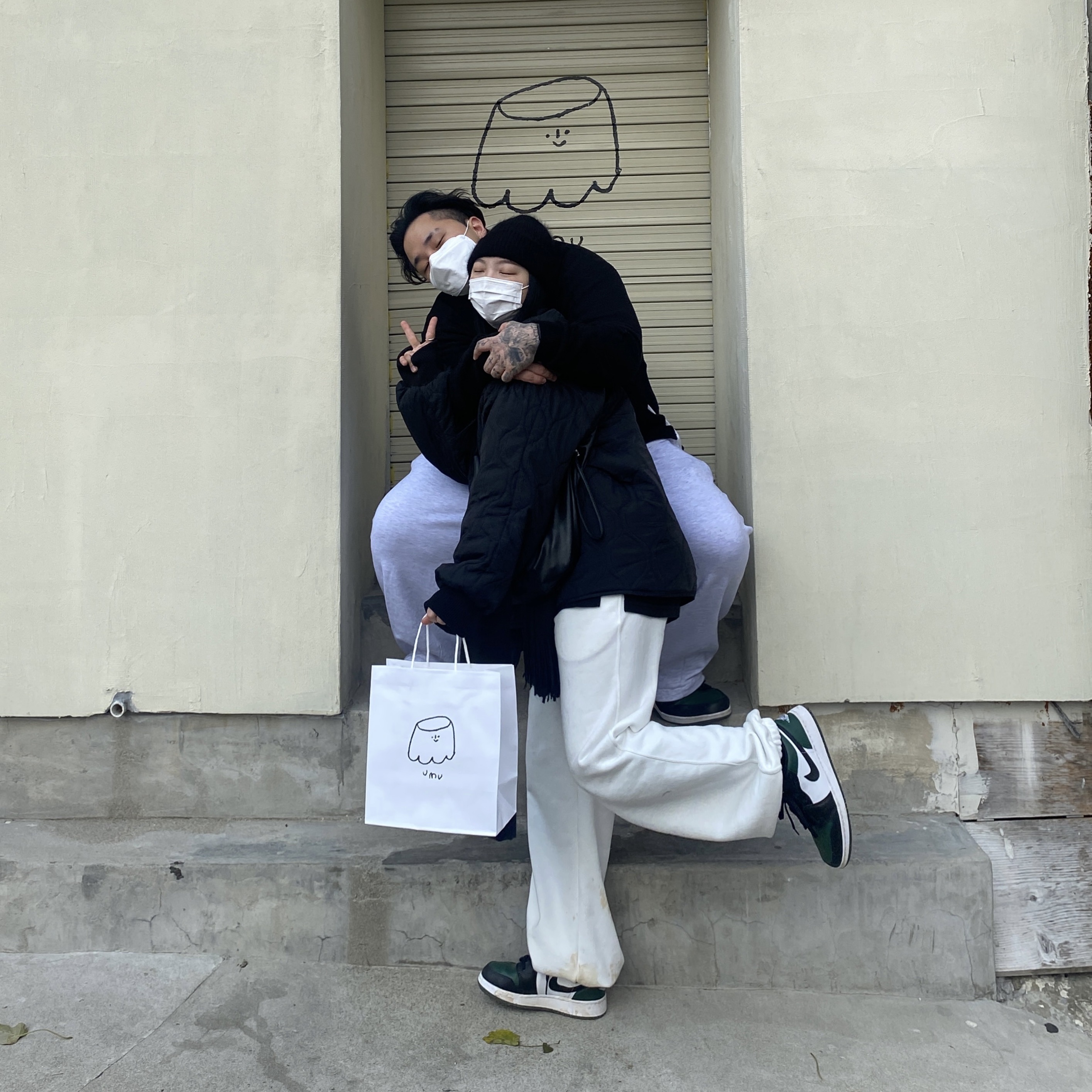 Jordan 1 Low Green Toe 착용 스타일 - 2