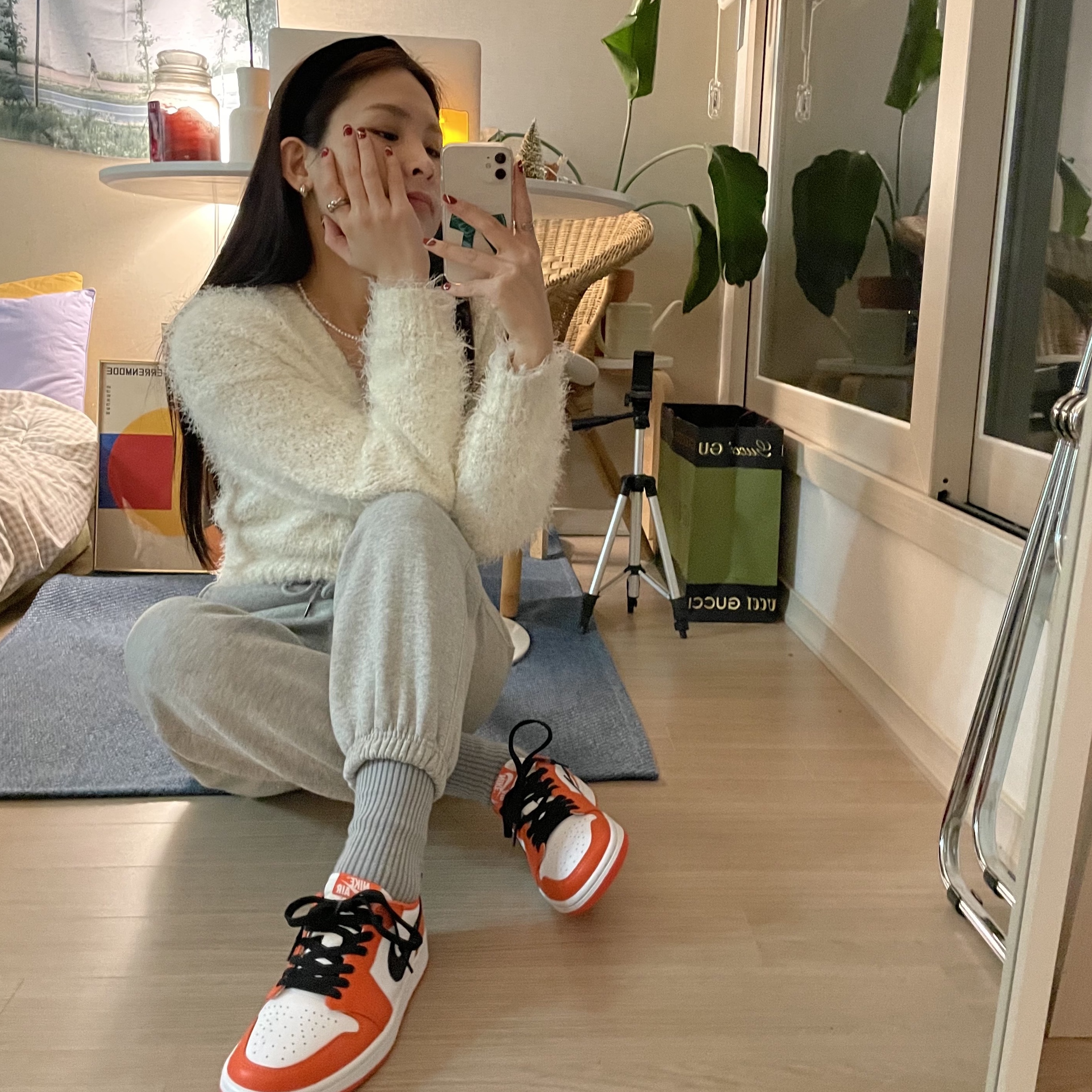 (W) Jordan 1 Low OG Starfish 착용 스타일 - 1