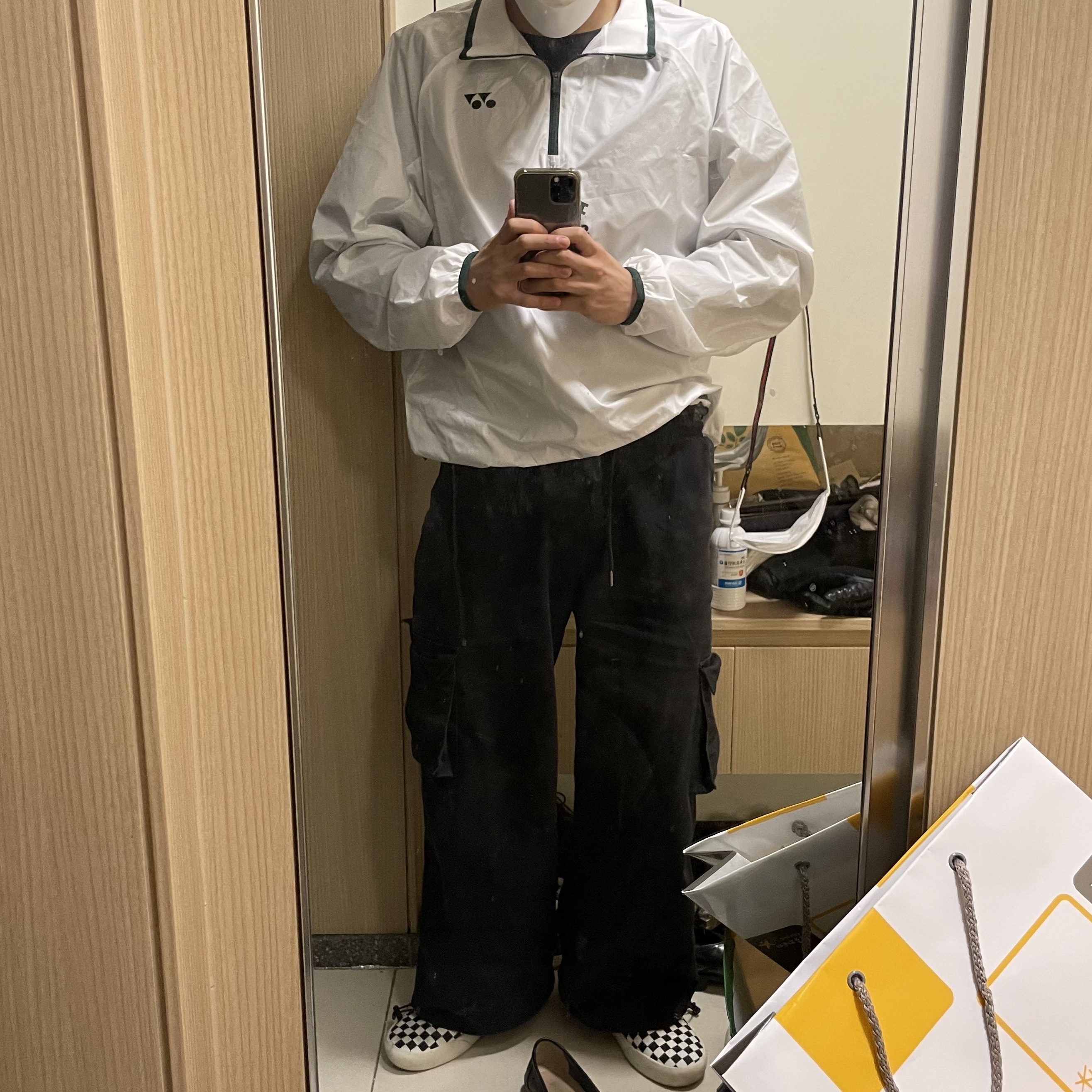 IAB Studio x Yonex Woven Pullover White 착용 스타일