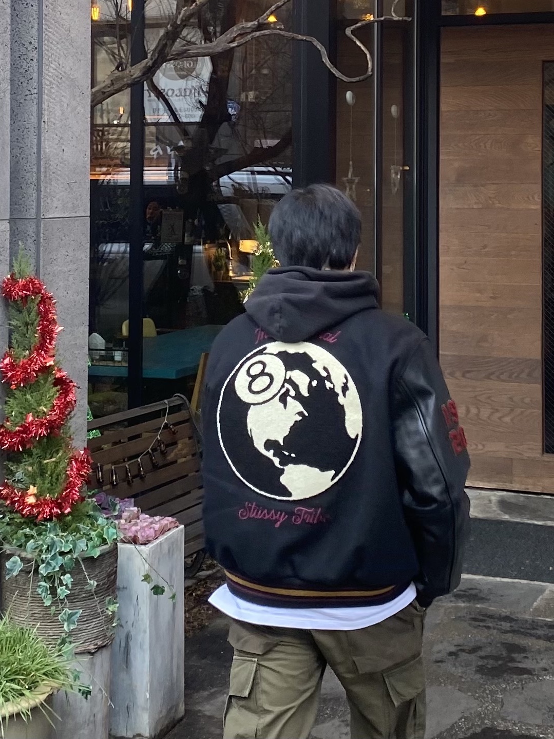 Stussy 40th Anniversary IST Jacket (Seoul), Vans Vault OG Era LX Checkerboard Canvas 착용 스타일 - 2