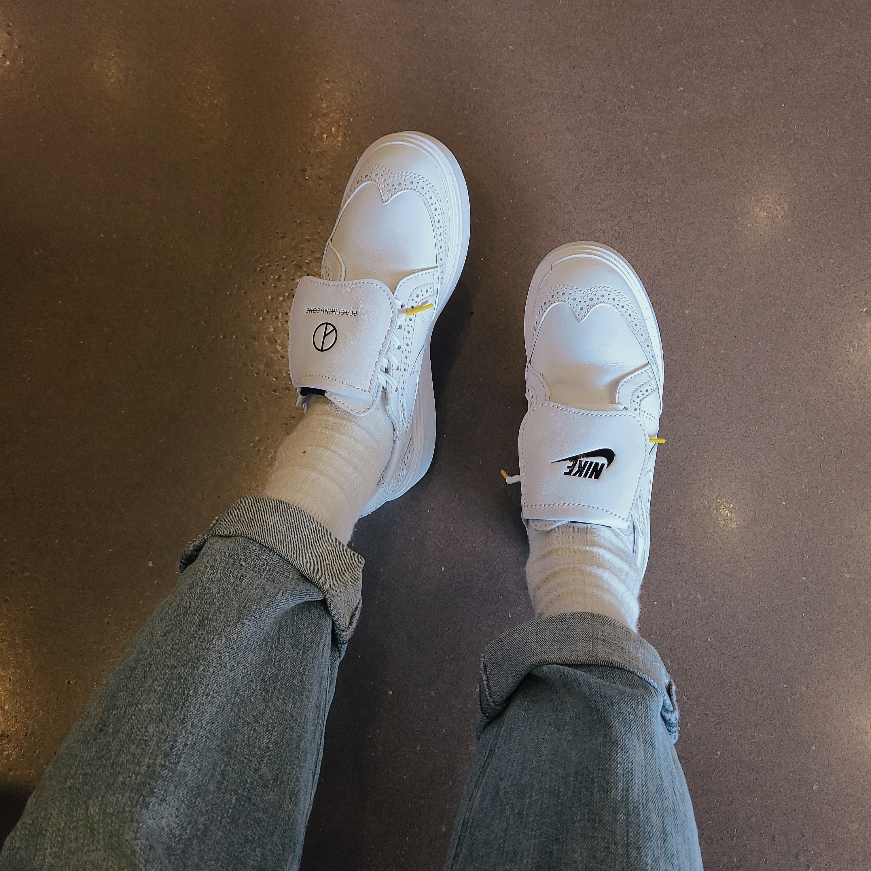 Nike x Peaceminusone Kwondo1 White 착용 스타일
