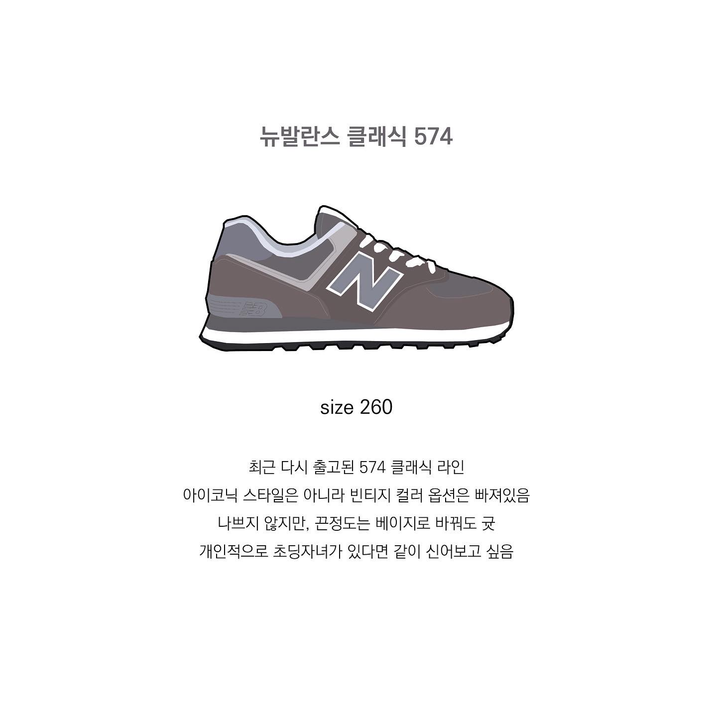 (W) New Balance 574 Gray - B Standard 착용 스타일 - 1