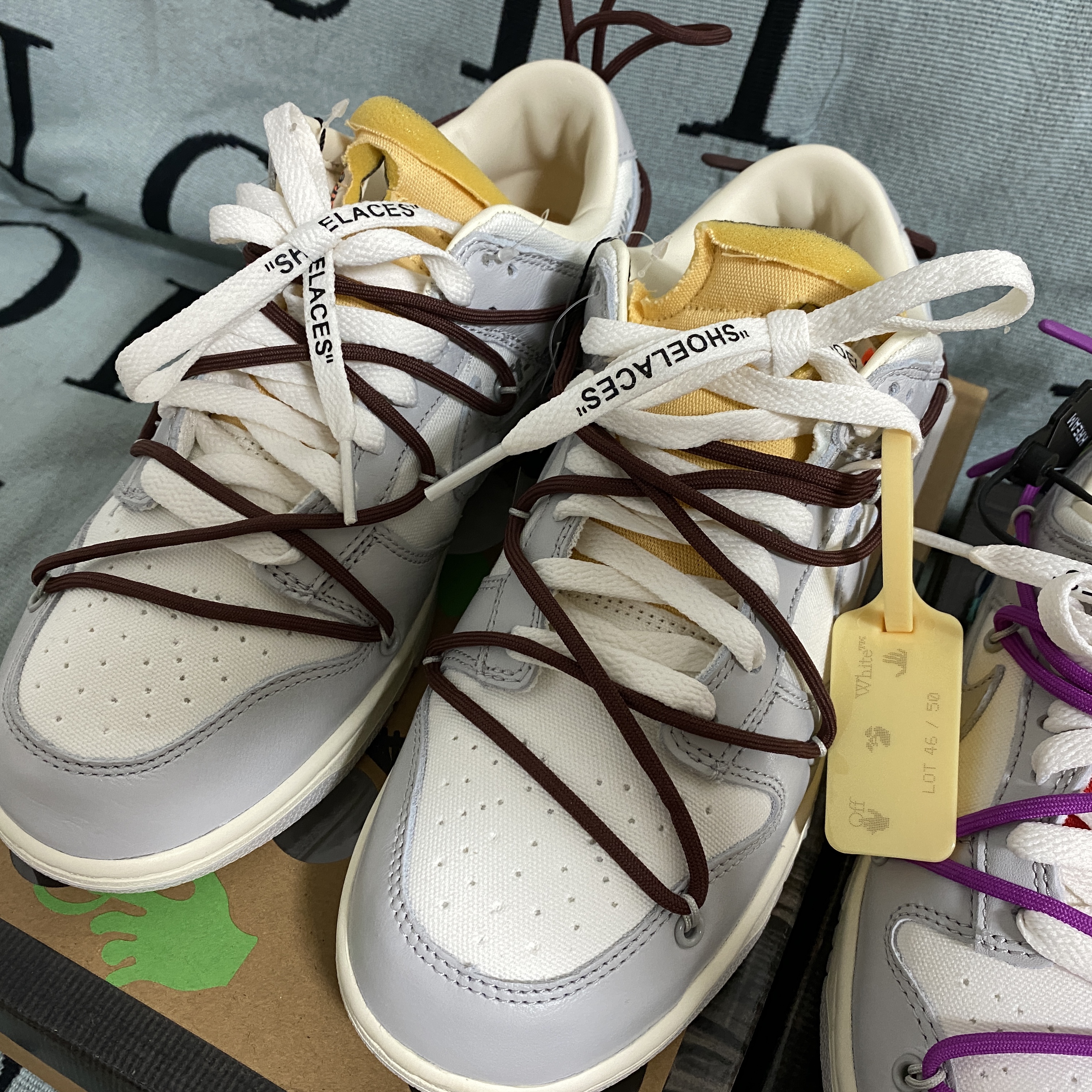 Nike x Off-White Dunk Low The 50 - Lot 45, Nike x Off-White Dunk Low The 50 - Lot 46 착용 스타일 - 3