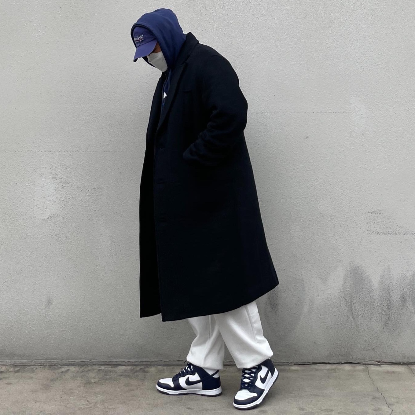 Nike Dunk High Retro Championship Navy 착용 스타일