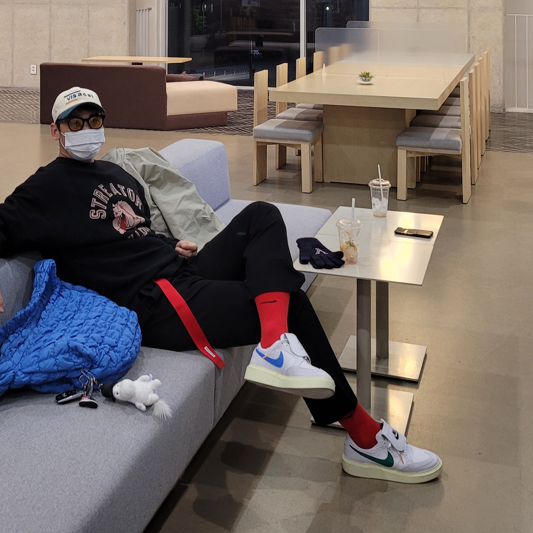 Nike x Peaceminusone Kwondo1 White 착용 스타일