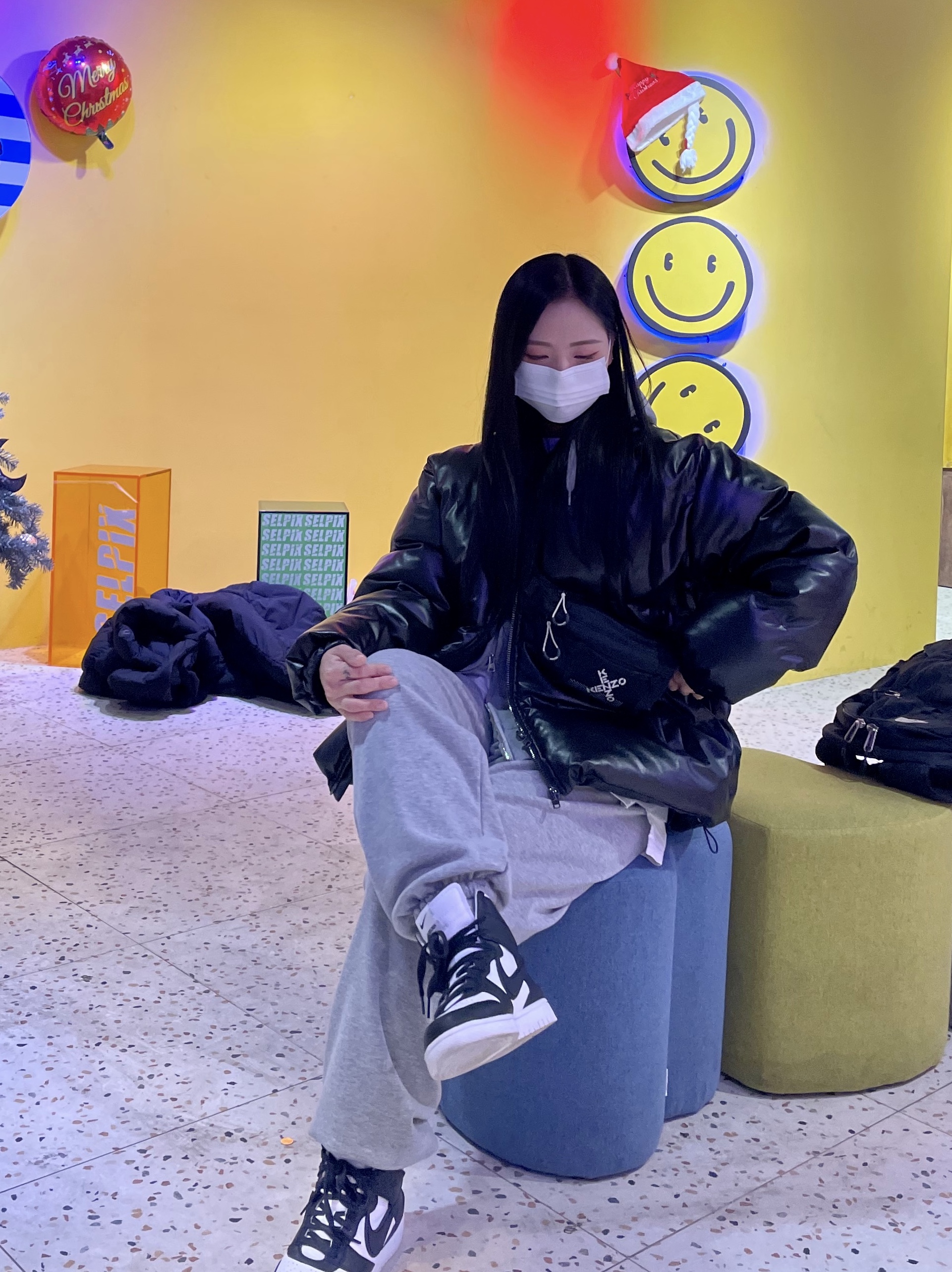 Nike x Ambush Dunk High Black 착용 스타일