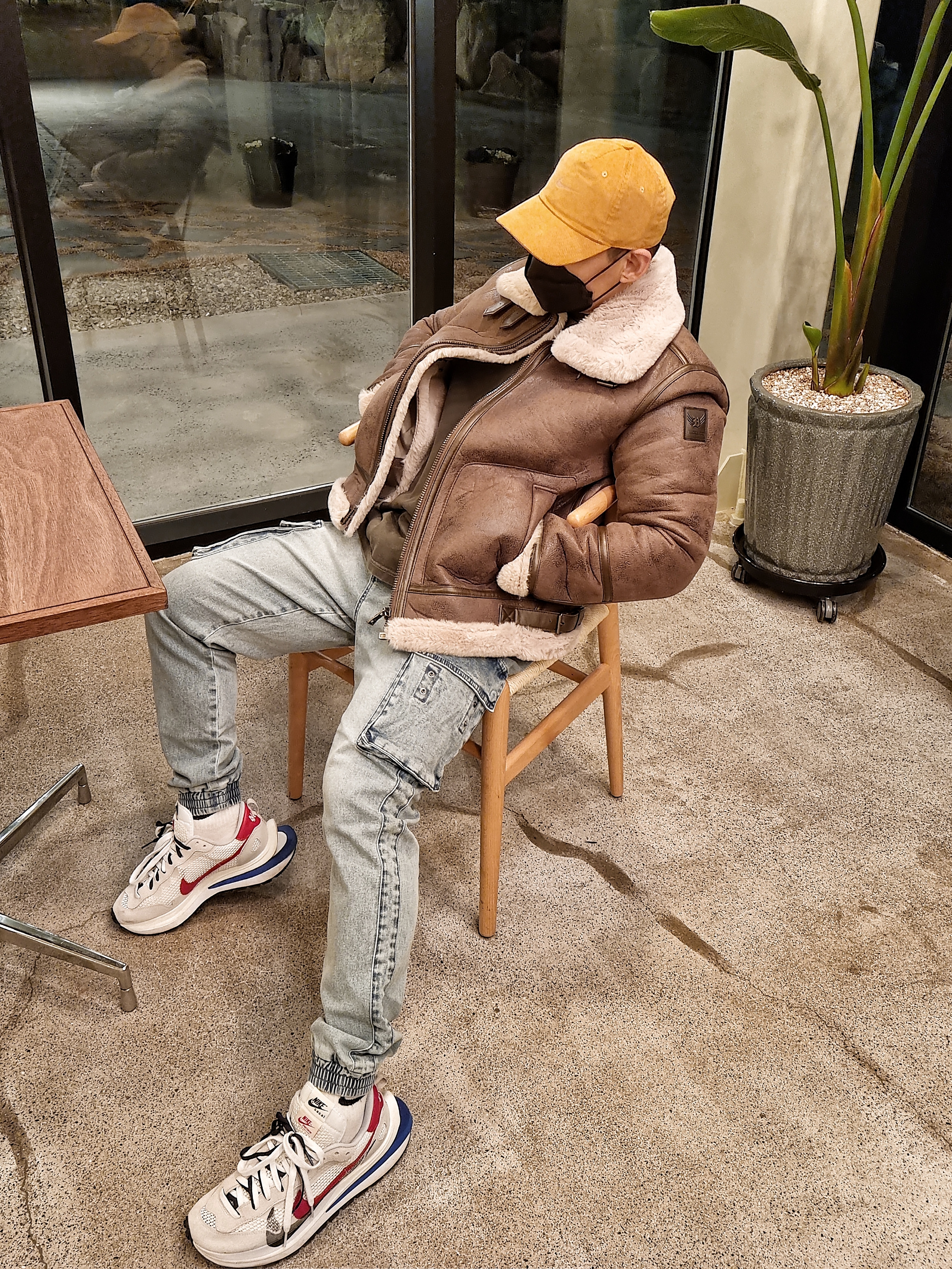 Nike x Sacai VaporWaffle Royal Fuchsia, Nike SB Heritage 86 Corduroy WSD Cap Chutney 착용 스타일