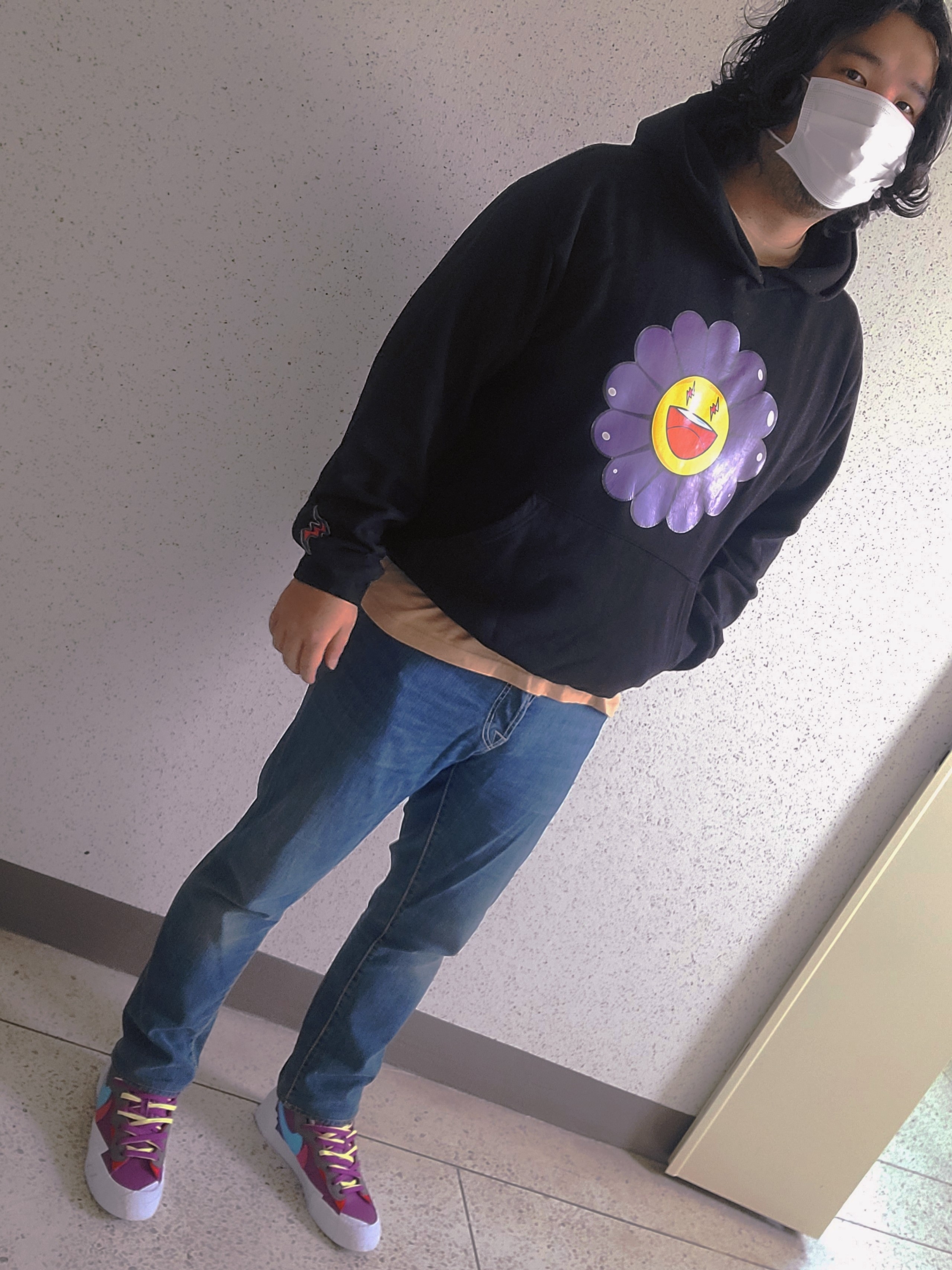 Nike x Sacai x Kaws Blazer Low Purple Dusk 착용 스타일