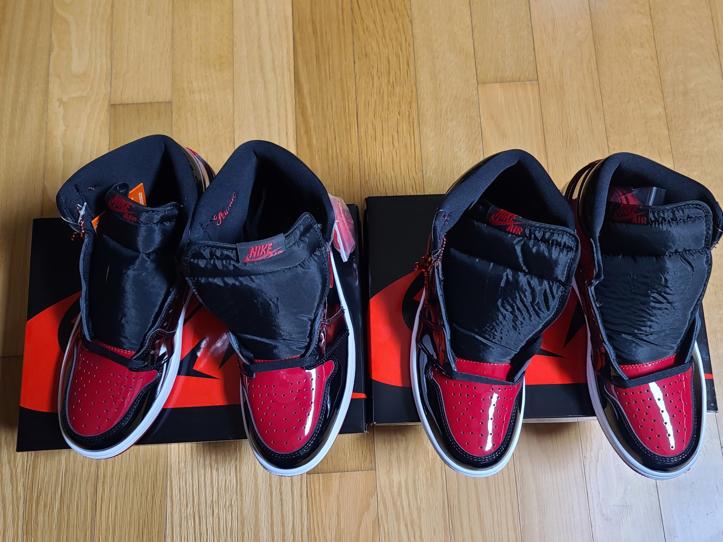 Jordan 1 Retro High OG Patent Bred 착용 스타일