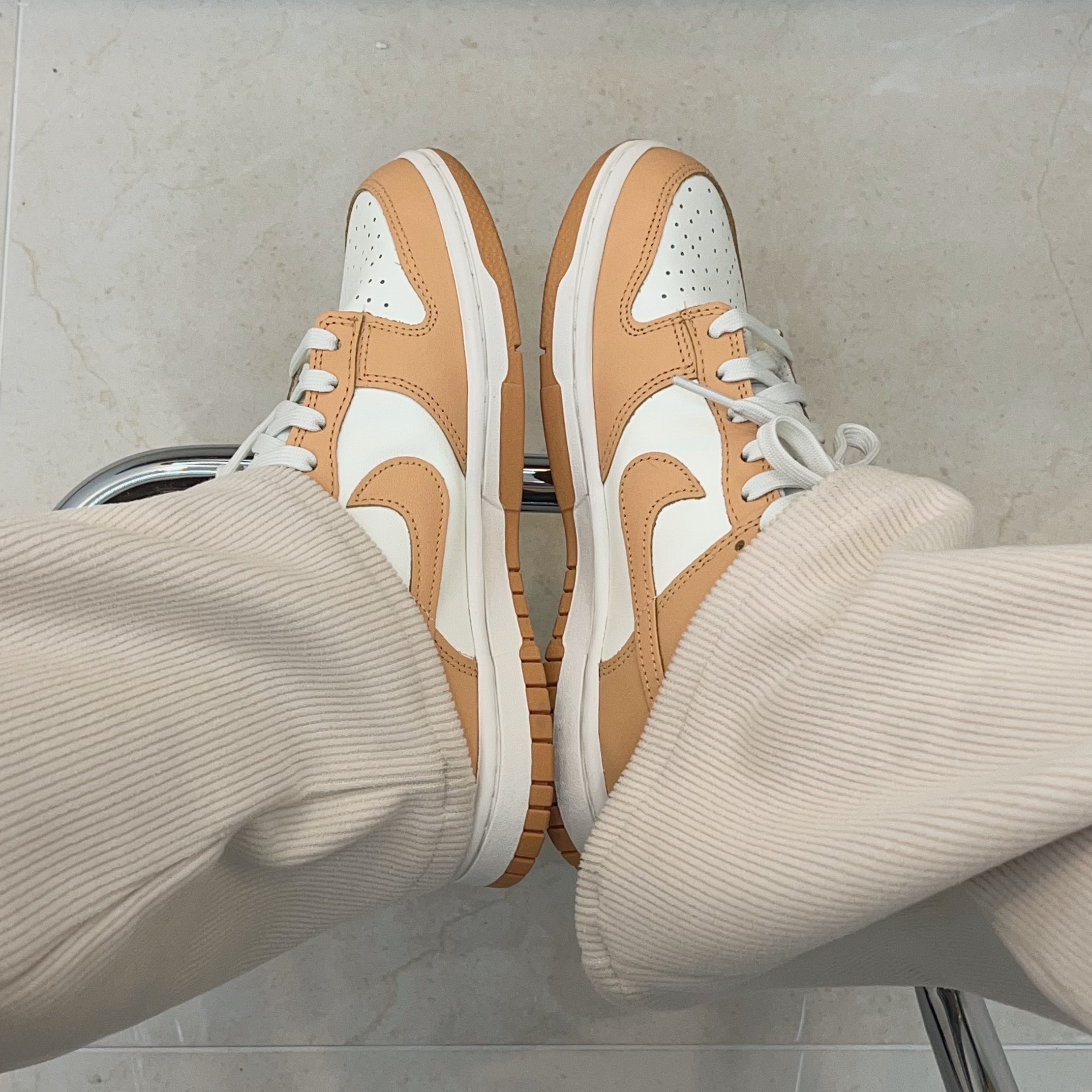 (W) Nike Dunk Low Harvest Moon 착용 스타일