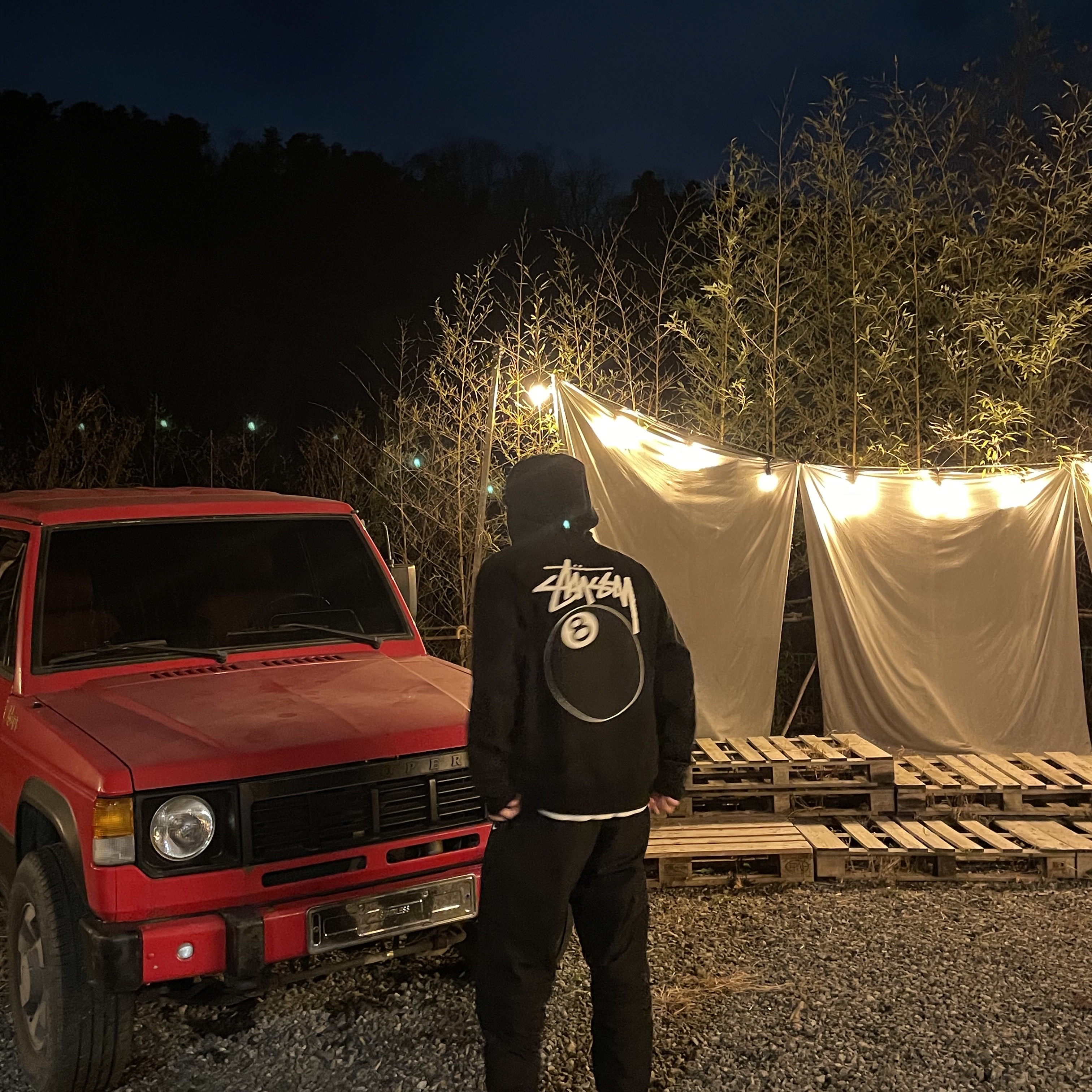 Stussy 8 Ball Hoodie Black - 21FW, Nike NRG Solo Swoosh Fleece Pants Black - US/EU 착용 스타일 - 1