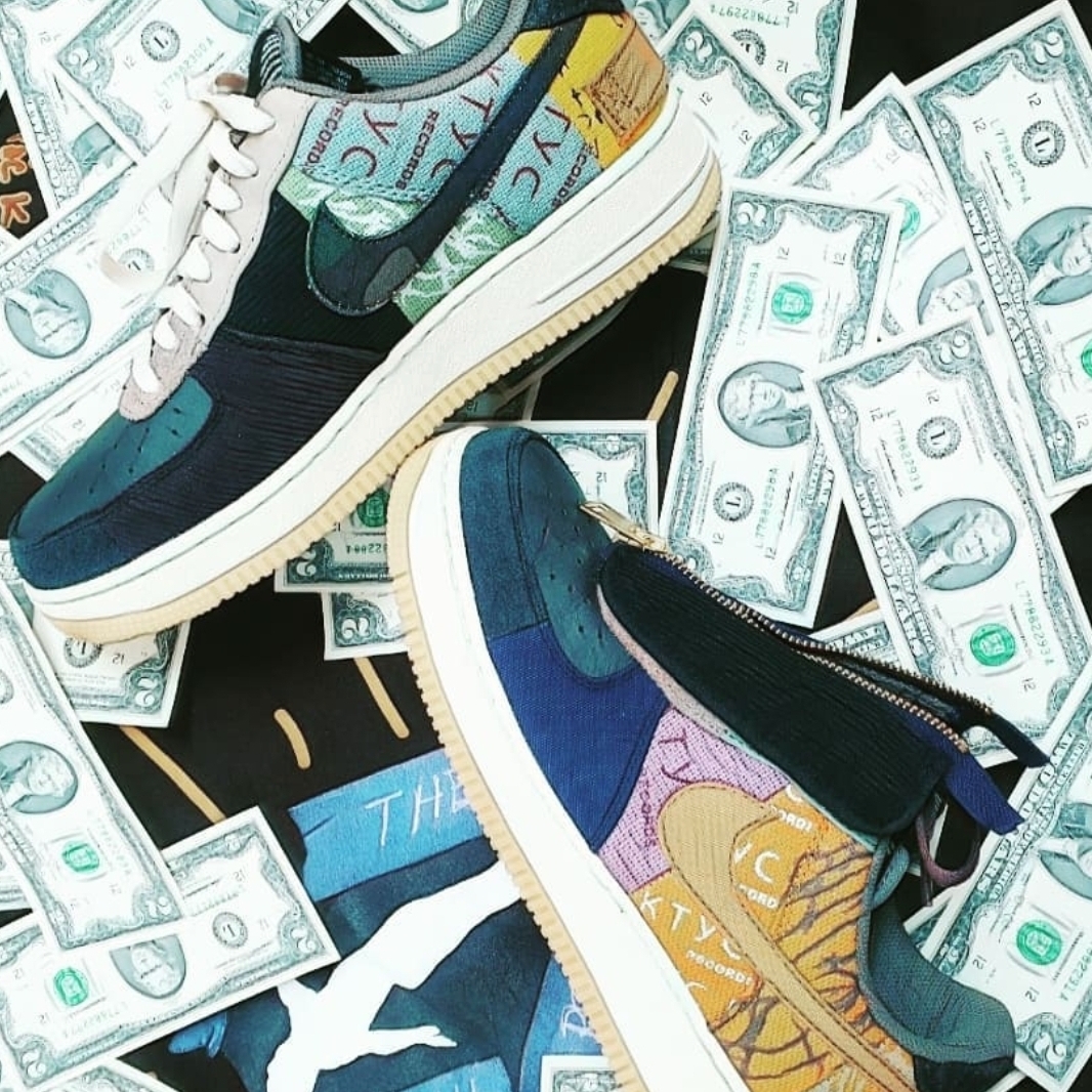 Nike x Travis Scott Air Force 1 Low Cactus Jack 착용 스타일