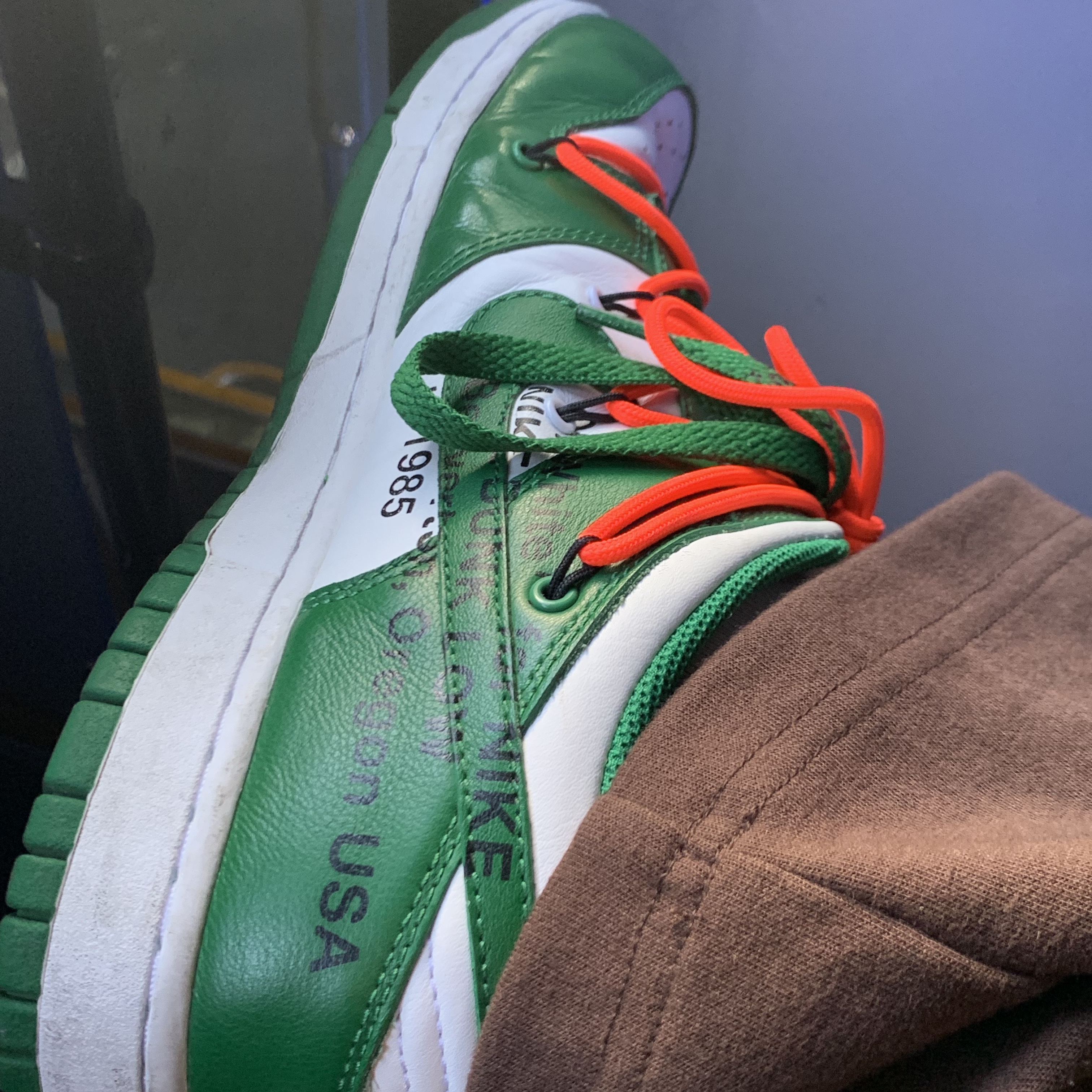 Nike x Off-White Dunk Low Pine Green, Nike x Ambush Dunk High Black 착용 스타일 - 1