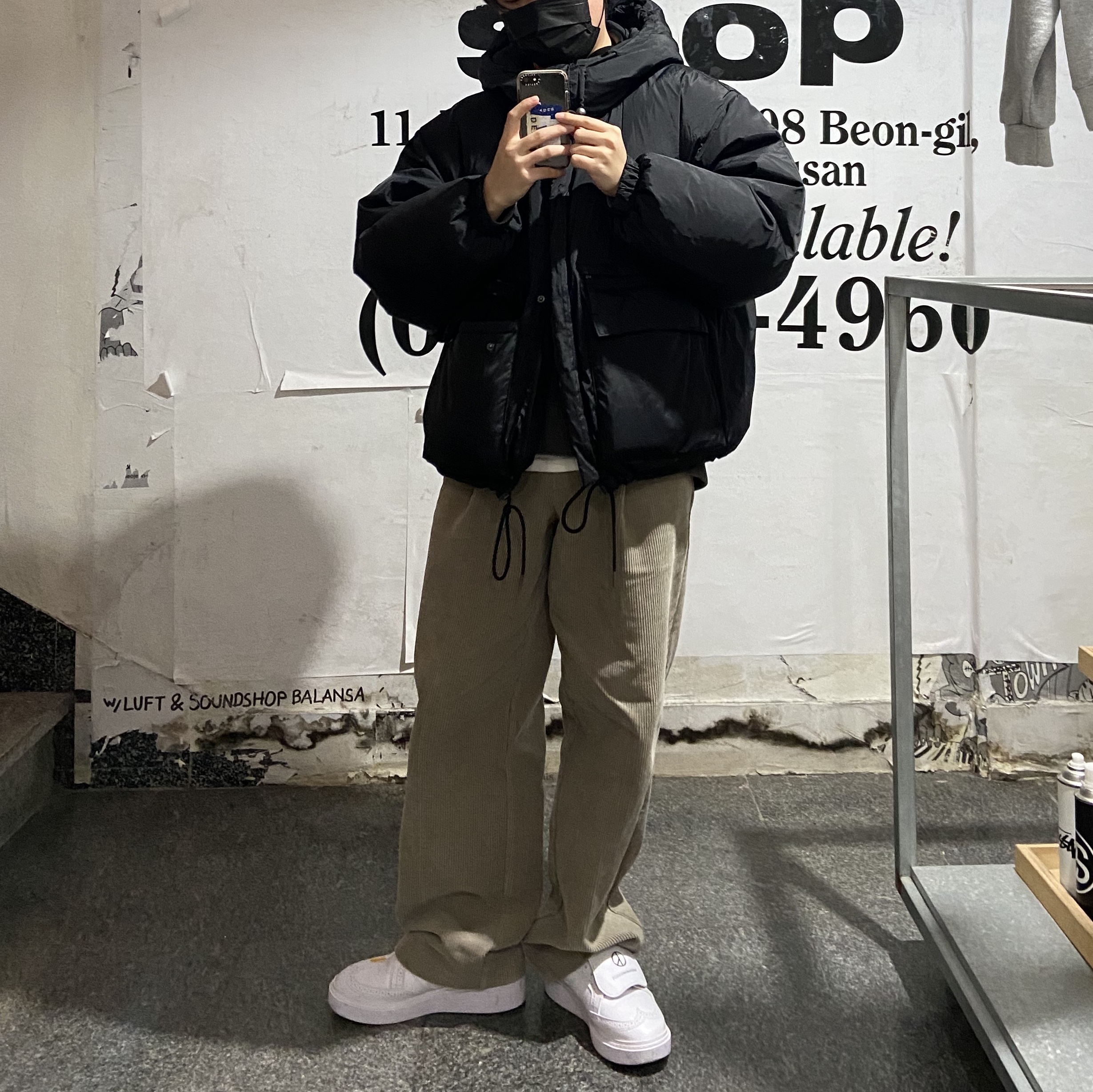Nike x Peaceminusone Kwondo1 White 착용 스타일